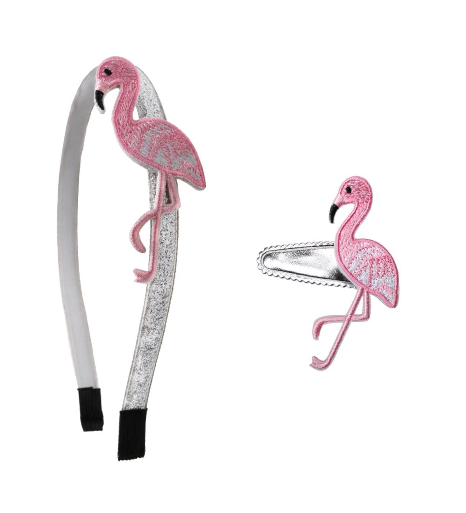TINKSKY 2pcs Cute Flamingo Headband and Hairpin Set for Girls - Embroidered Flamingo Hair Hoop and Hairpins - Buy Online on GoSupps.com
