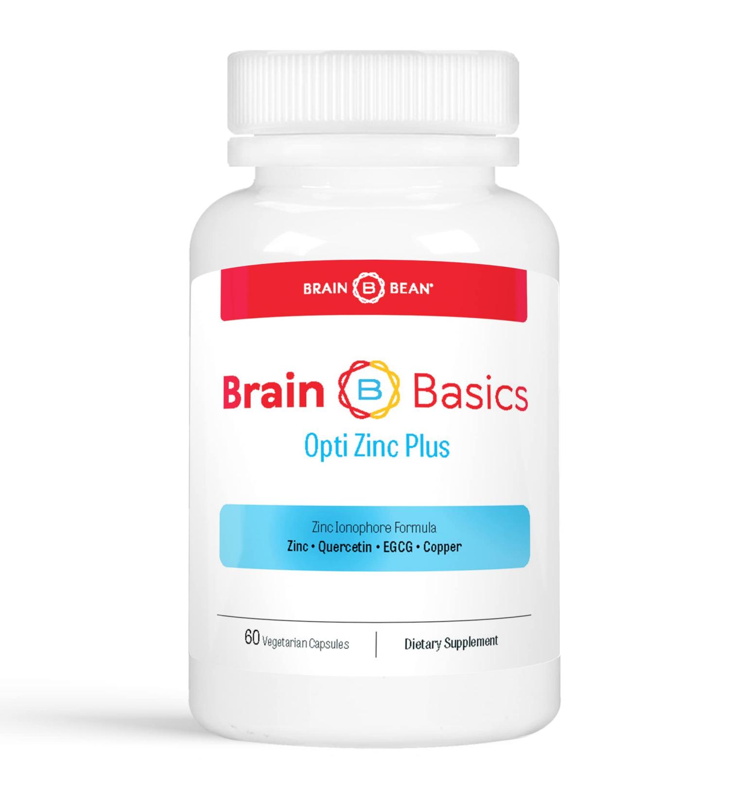 Brain Basics Opti Zinc Plus - Immune Support Formula with Quercetin, EGCG, and Copper - 60 Tablets - Buy Online on GoSupps.com