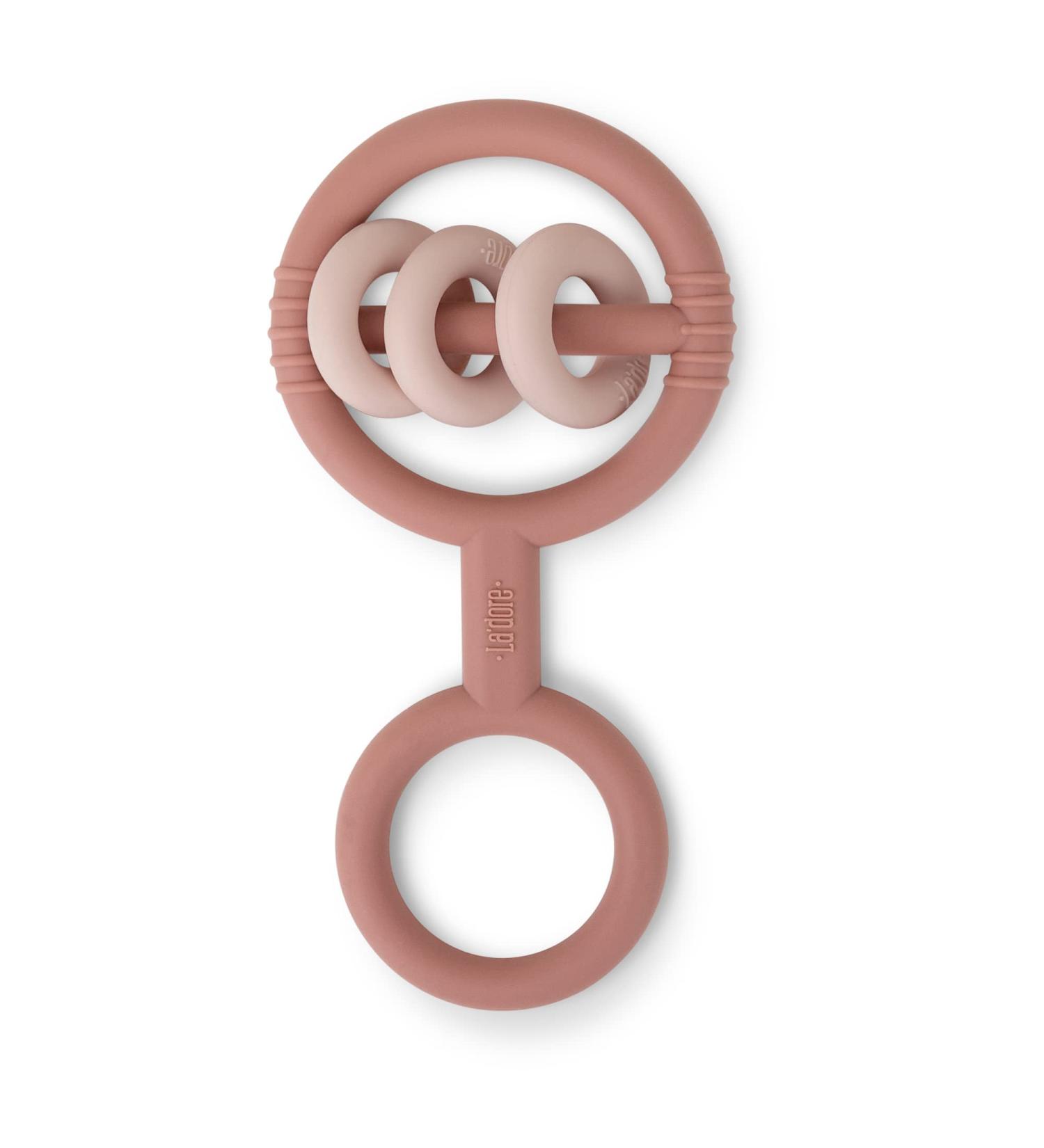 La'dore Baby Teething Toys - Premium Double Teether Ring for Infants (Rosewood) - Food-Grade Silicone - Easy to Clean and Soothing for Teething Babies - Buy Online on GoSupps.com