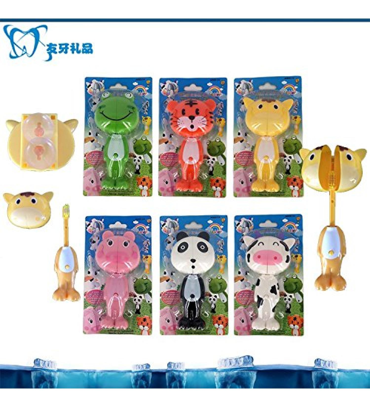 Buy Dairy Cattle Dental Tooth Brush Buddies - Cute Stand-Up Kids Toothbrush with Sucker for Babies | International Shipping Available - Buy Online on GoSupps.com