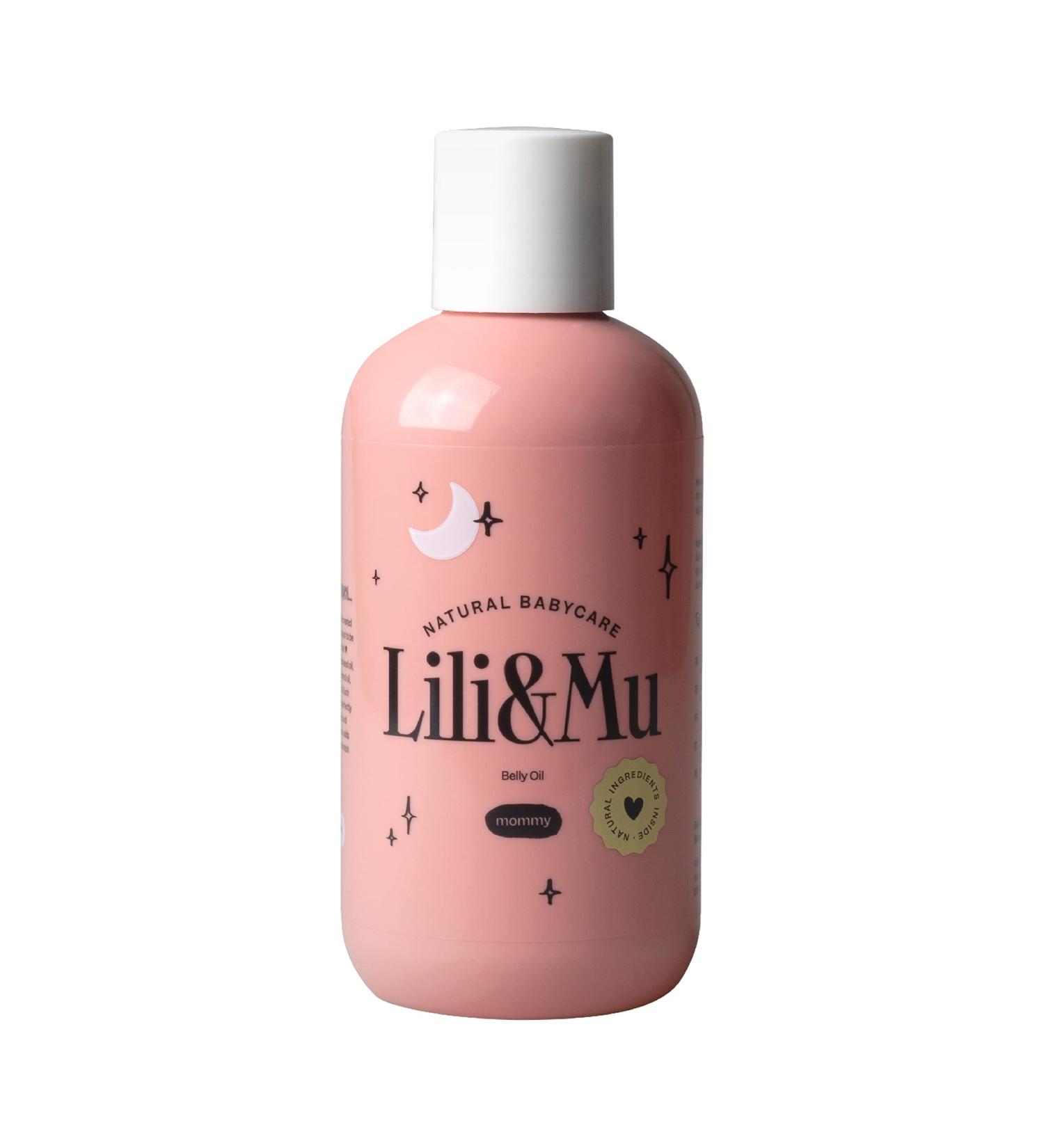 Lili & MU Pregnancy Oil for Stretch Marks | Vegan Natural Massage Oil with Coconut & Grape Seed Oil | 200 ml - Best Skincare for Pregnant Women - Buy Online on GoSupps.com