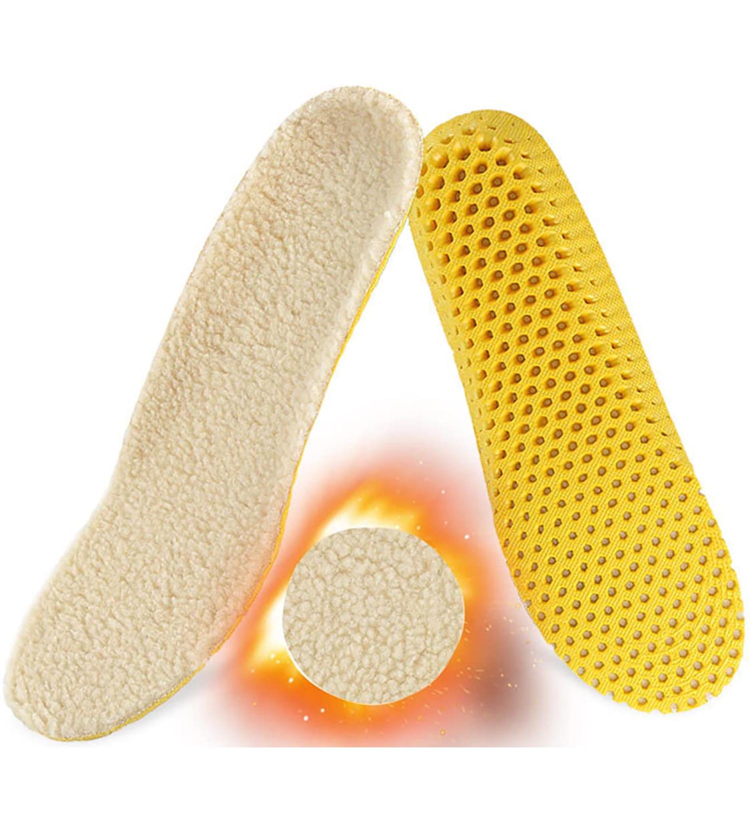 Lambswool Fleece Insoles for Men, Women & Kids - Size M (Men's 6-9 / Women's 7-11) - Winter Shoe Inserts - Buy Online on GoSupps.com