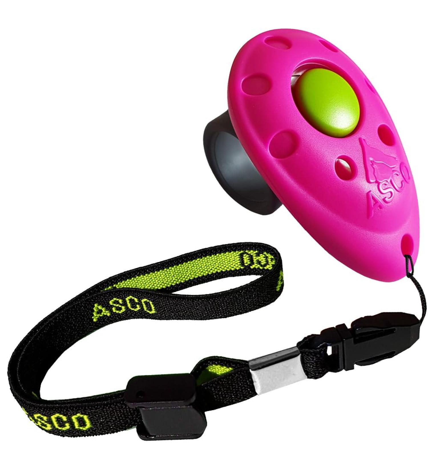 Asco Premium Finger Clicker for Dog & Cat Training | Elastic Hand Loop | Professional Training Clicker Pink AC08FA - Buy Online on GoSupps.com
