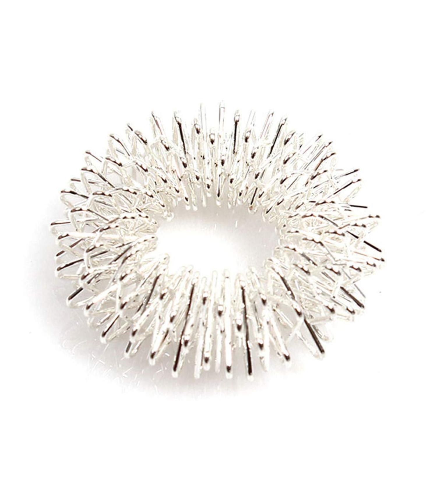 Winwinfly Acupressure Ring - Silver Finger Massage Ring for Stress Relief | Acupressure Rings for Wrist & Relaxation - Buy Online on GoSupps.com
