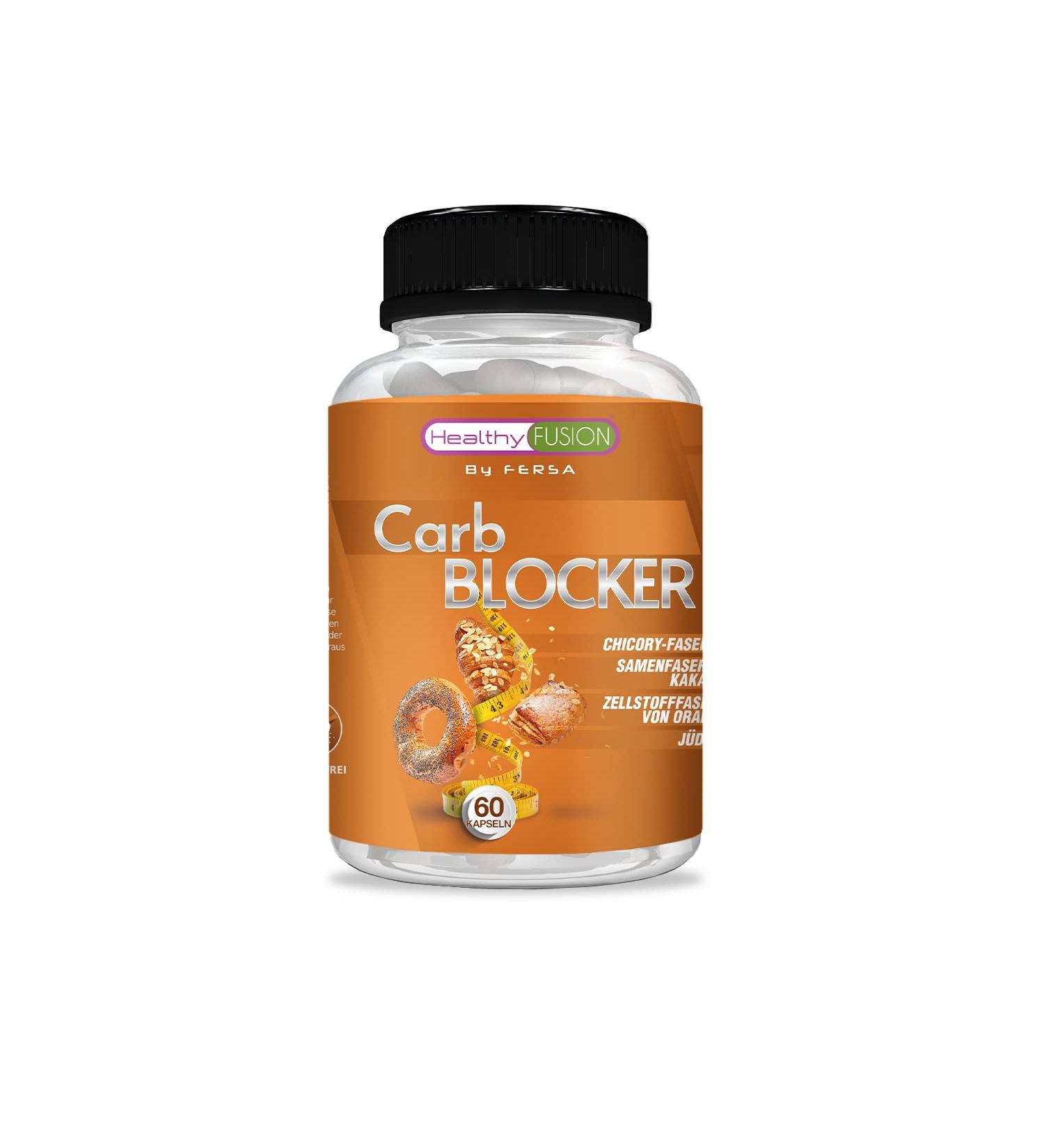 Healthy Fusion Fat & Carb Blockers | Slimming Formula with Sugarlock | Cocoa Seeds & Orange Pulp | Suitable for All Diets | 60 Capsules - Buy Online on GoSupps.com
