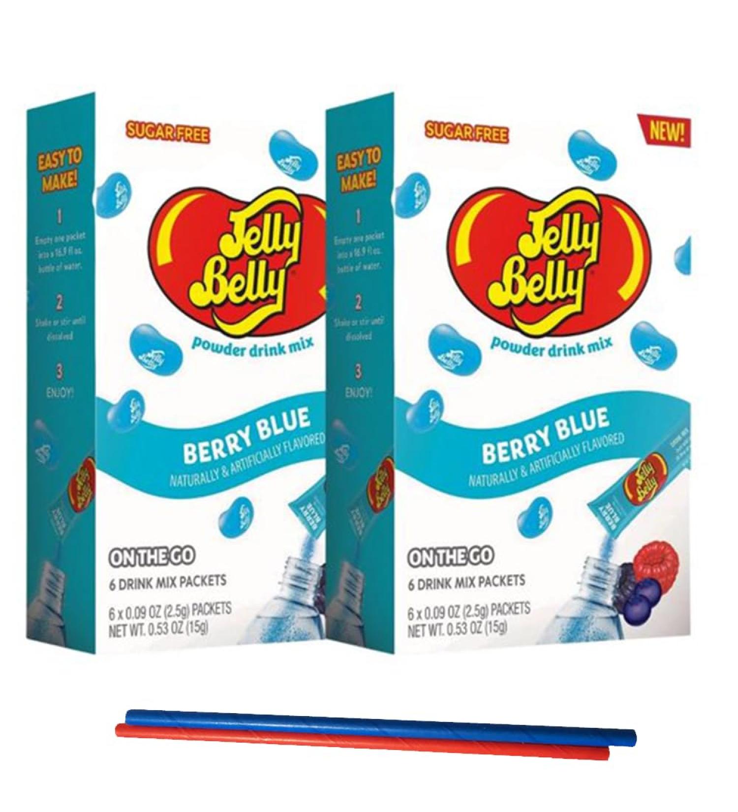 Jelly Singles Water Drink Mix to Go Powder Packets Berry Blue 6 Count Sugar-Free Drink Powder Just Add Water (Pack of 2) Keto Burst with Flavor Zero Guilt! Low Carb Zero Sugar Drink Mix 12 individual packs Jelly Beans Flavors - Comes with 2 Paper Straws a - Buy Online on GoSupps.com