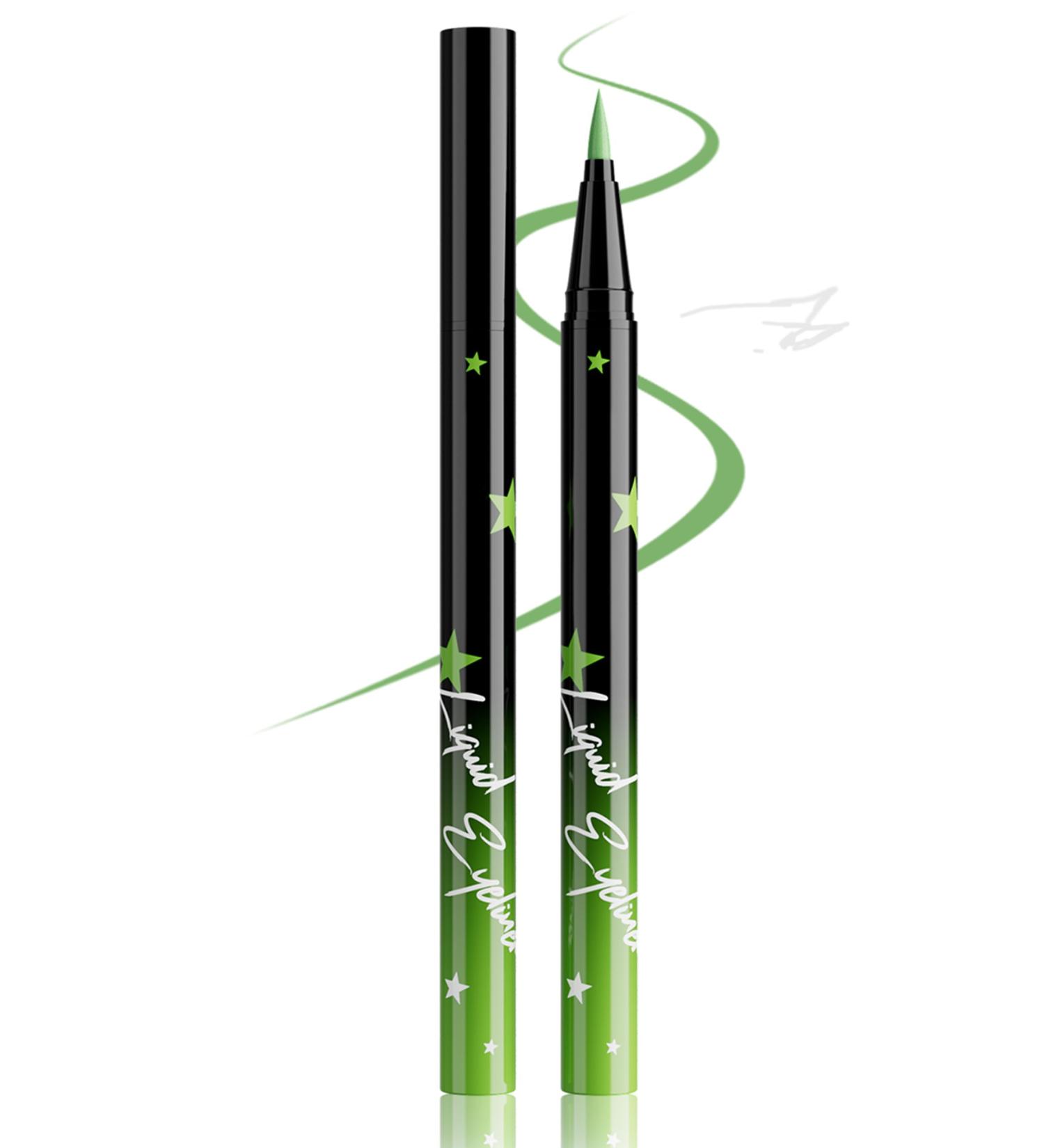  Erinde Erinde Green Liquid Eyeliner Waterproof and Smudge-Proof Quick-Drying and Long-Lasting Highly Pigmented for Precise Eyeliner Lines Multi-Purpose Eyeliner Pen for Halloween - Buy Online on GoSupps.com