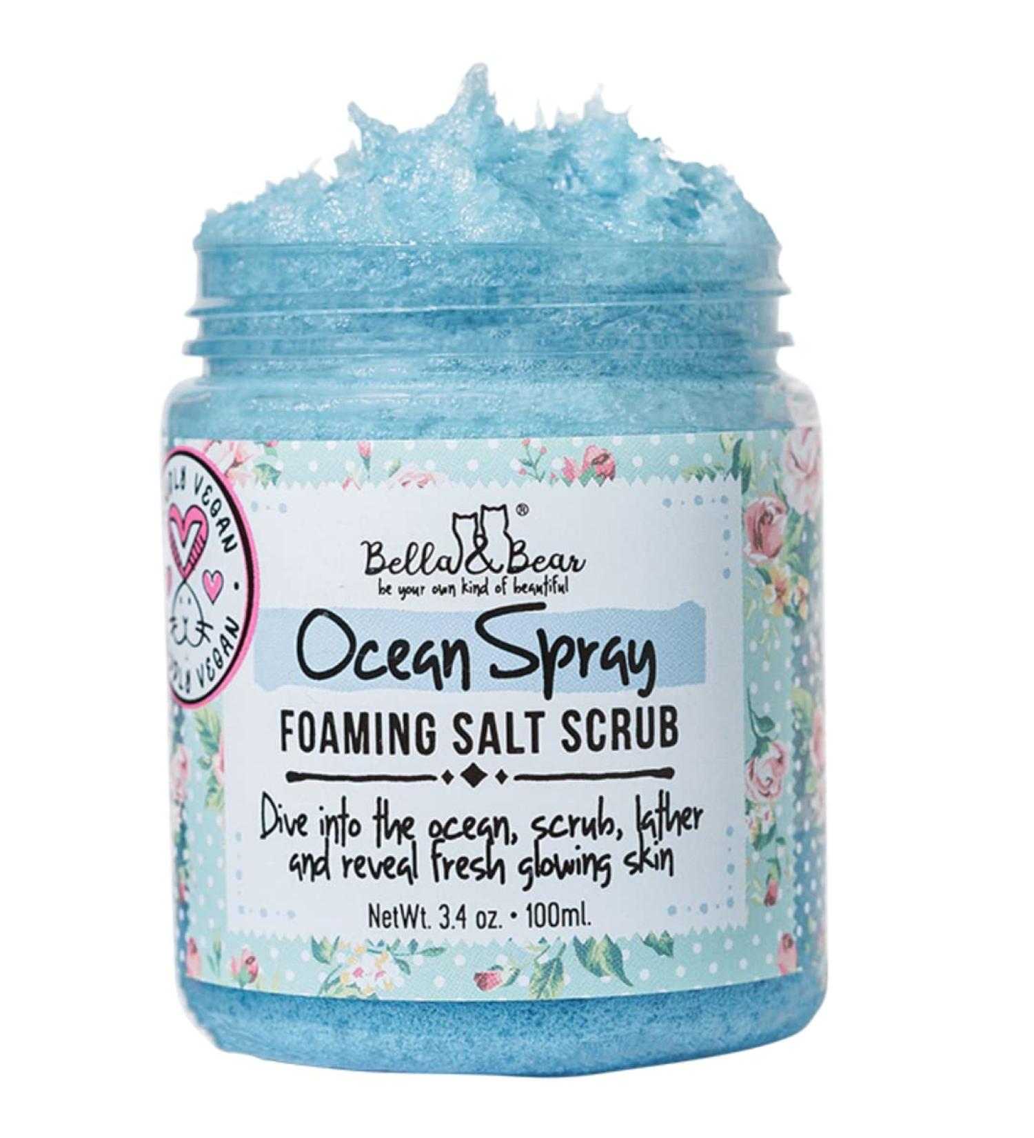 Bella & Bear Ocean Spray Body Scrub - Travel Size - Vegan 3.4oz (3.4 oz) (3.4 oz) 3.4 Ounce (Pack of 1) - Buy Online on GoSupps.com
