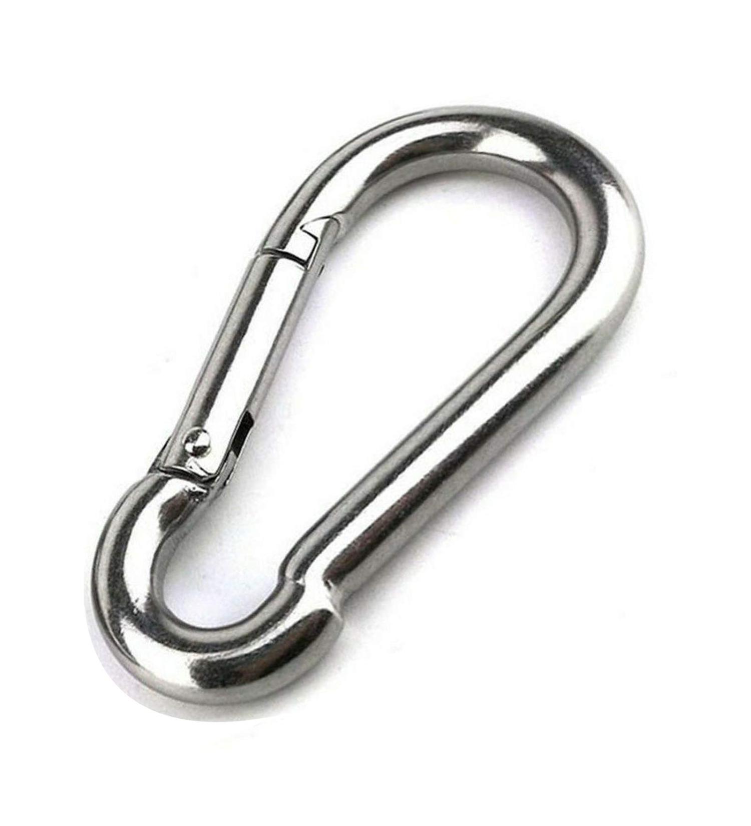 5-1/2 Inch Heavy Duty Stainless Steel Carabiner Clip for Outdoor Living, Gym, Boating, Hammock - Buy Online on GoSupps.com
