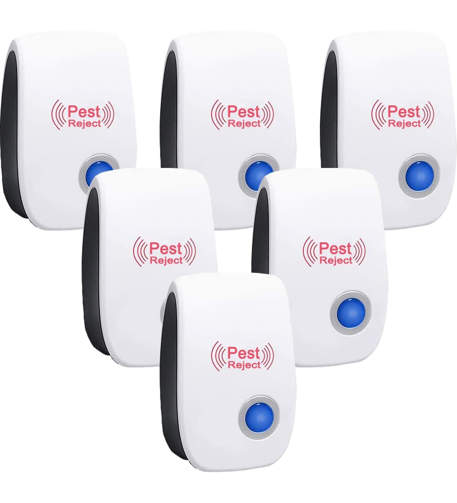 Ultrasonic Pest Repellent 6 Pack - Indoor Pest Control for Home, Kitchen, Office, Warehouse, Hotel - Mosquito Repellent - Effective Pest Repeller - Buy Online on GoSupps.com