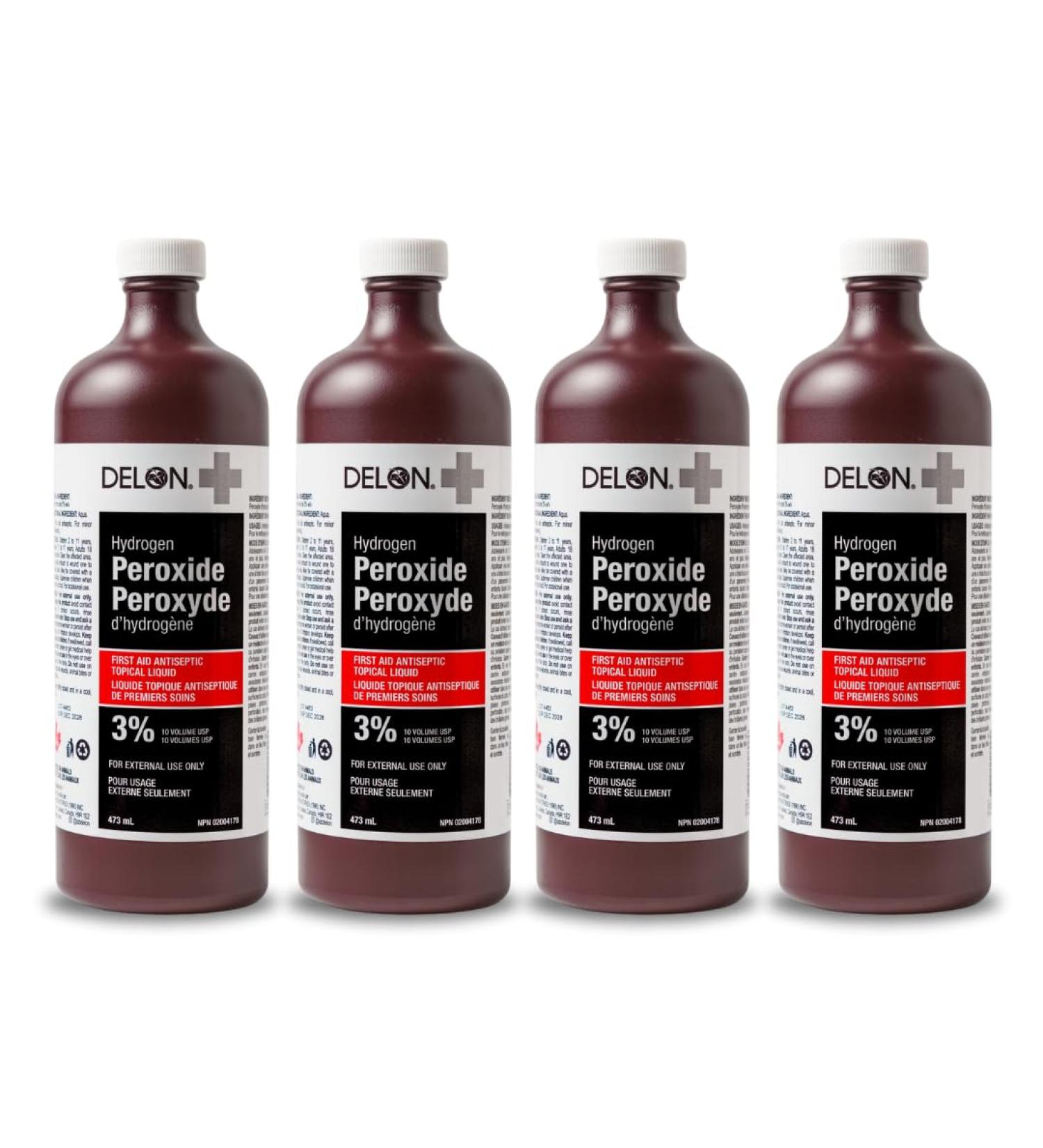 Hydrogen Peroxide 3% USP 4x473ml .