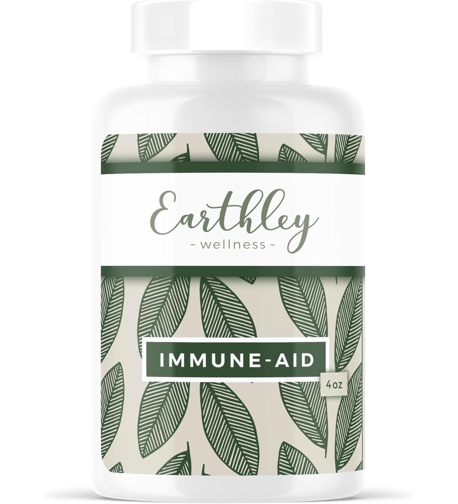 Earthley Wellness Immune-Aid Vitamin C Powder Natural Immune Support with Camu Camu Acerola Berry & Orange Peel Antioxidants Energy & Skin Health 100% Pure No Fillers (8oz) - Buy Online on GoSupps.com