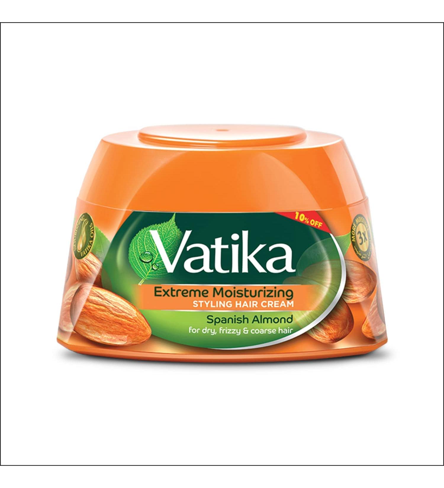 Vatika Naturals Nourish & Protect Hair Cream - Henna Almond & Aloe Vera - 140ml | Nourishing Styling Cream for Healthy Hair - Buy Online on GoSupps.com