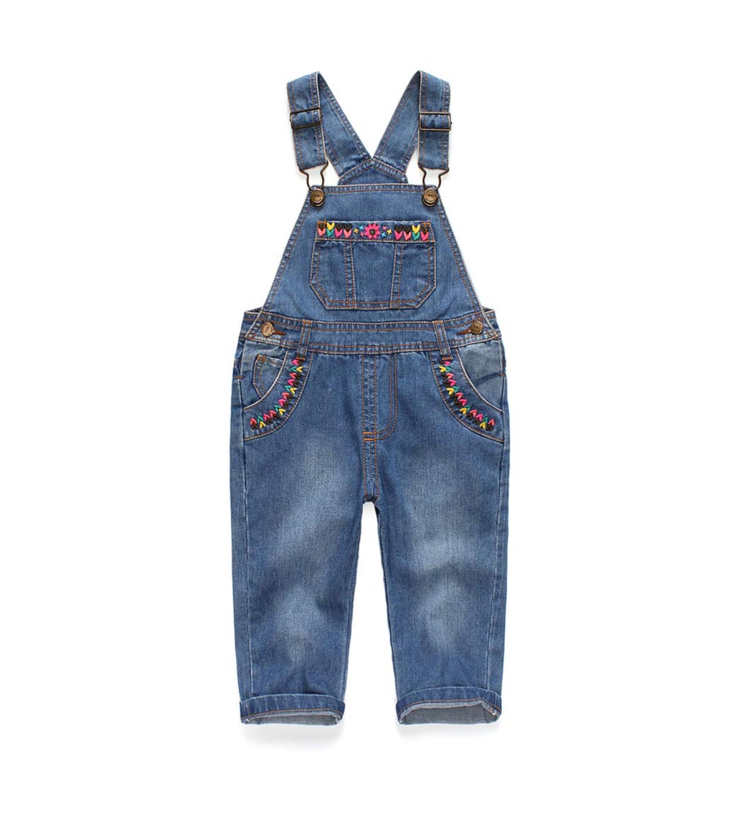 KIDSCOOL SPACE Baby & Little Boys/Girls Water Washed Ripped Soft Denim Overalls 12-18 Months - Light Blue - Buy Online on GoSupps.com