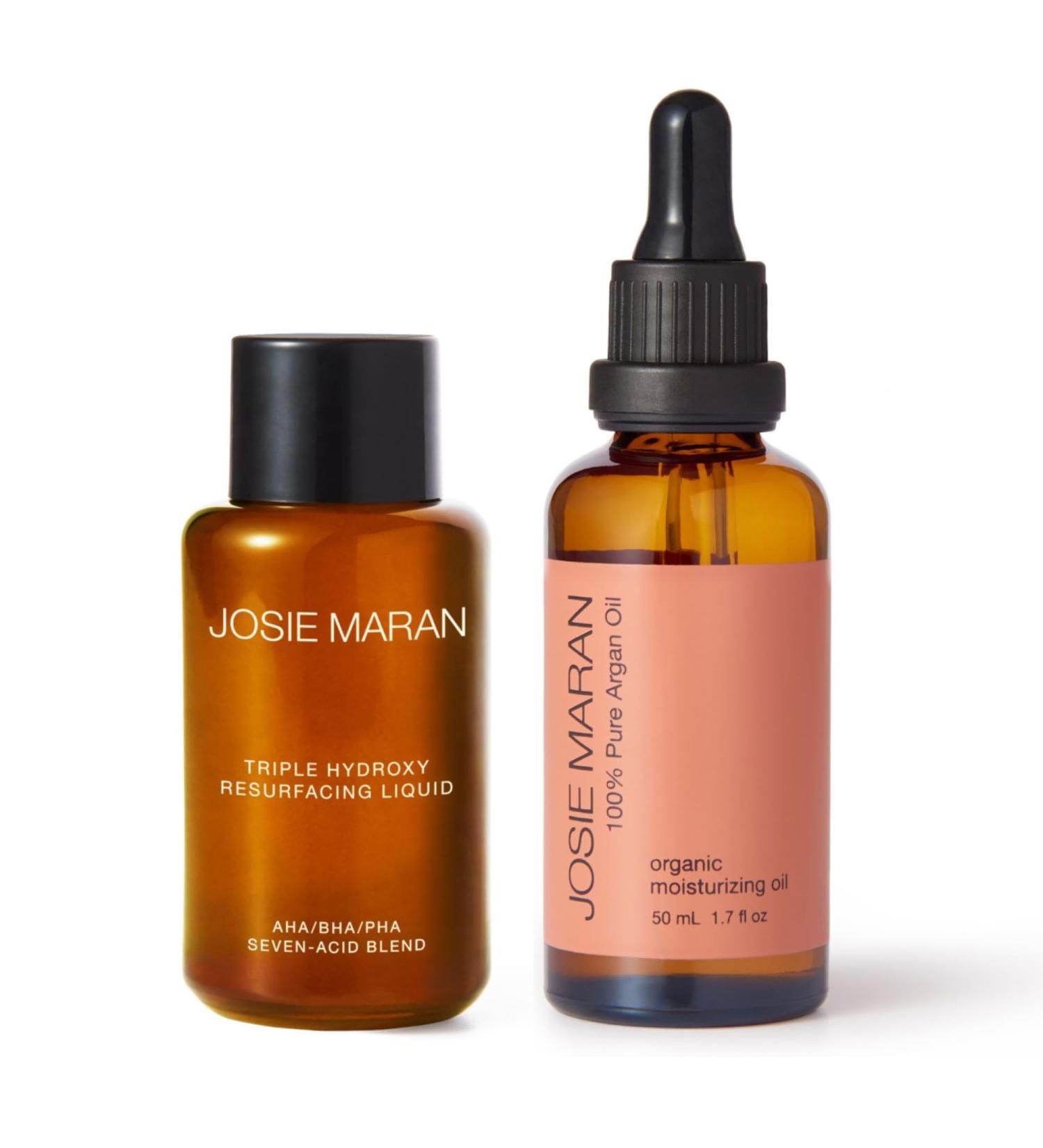 Josie Maran Pure Argan Oil + Liquid Exfoliant Kit - Anti-Aging & Hydrating Treatment for Dry Skin | Best Body Skin Care Products (3.4 oz) - International Shipping Available - Buy Online on GoSupps.com