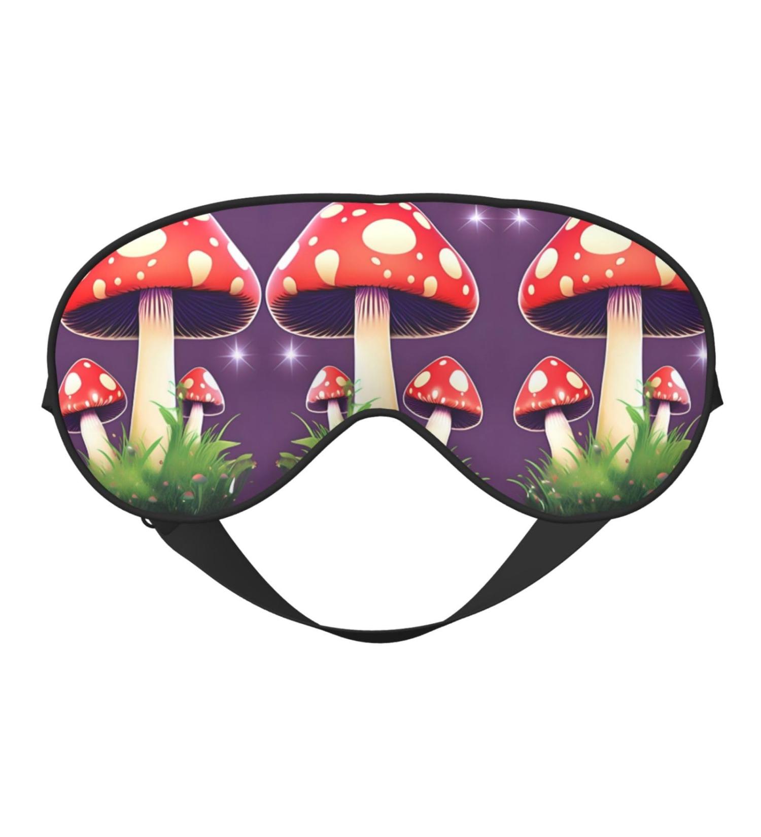 Magic Red Mushroom Print Eye Mask | Double-Sided Soft & Light Blocking | Enhance Sleep Quality - International Shipping Available - Buy Online on GoSupps.com