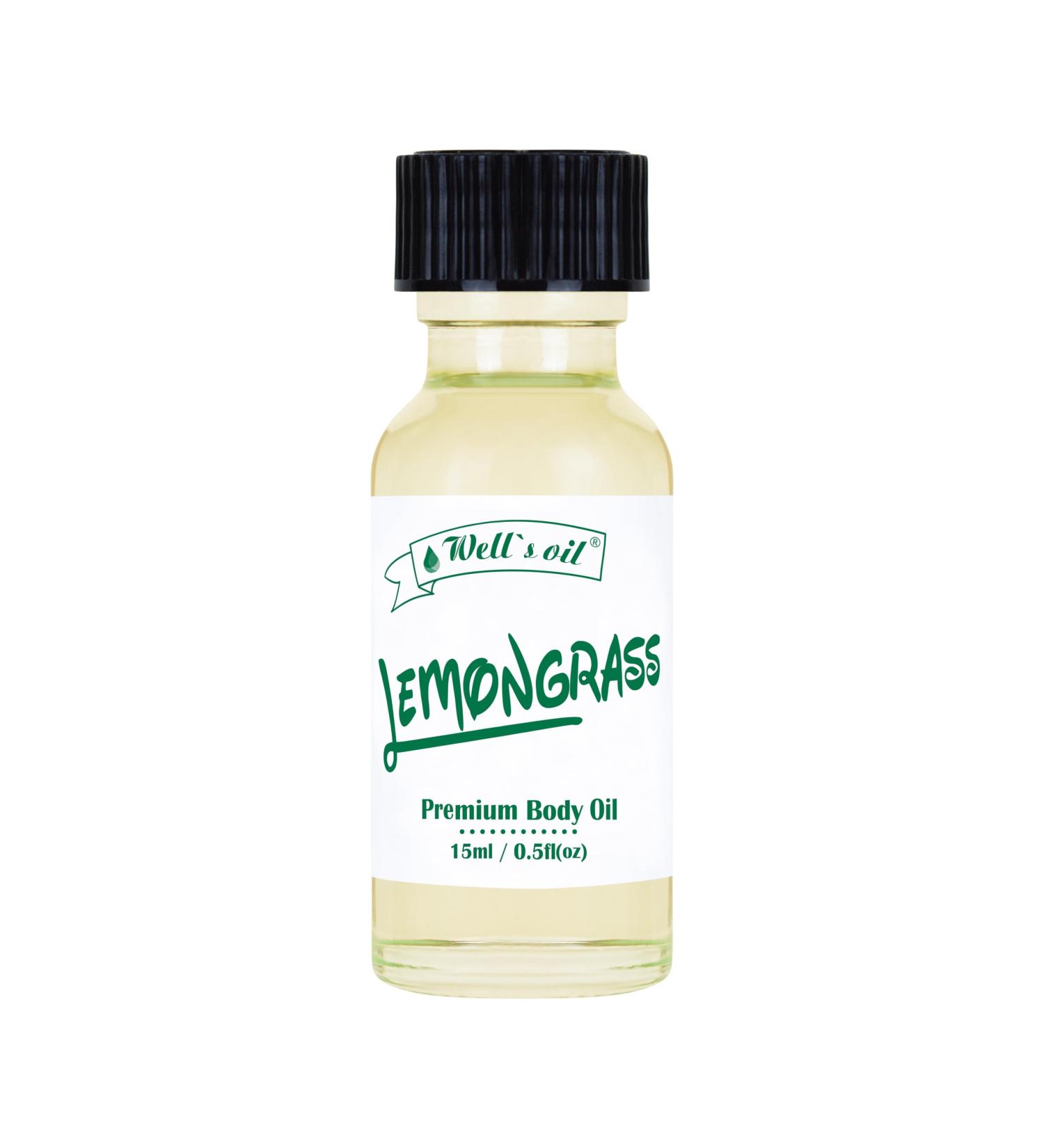 Well's Oil Perfume Oil - Lemongrass | Notes of Zesty & Citrus | Long-Lasting | Paraben-Free (0.5 Fl Oz / 15 ml) - Buy Online on GoSupps.com