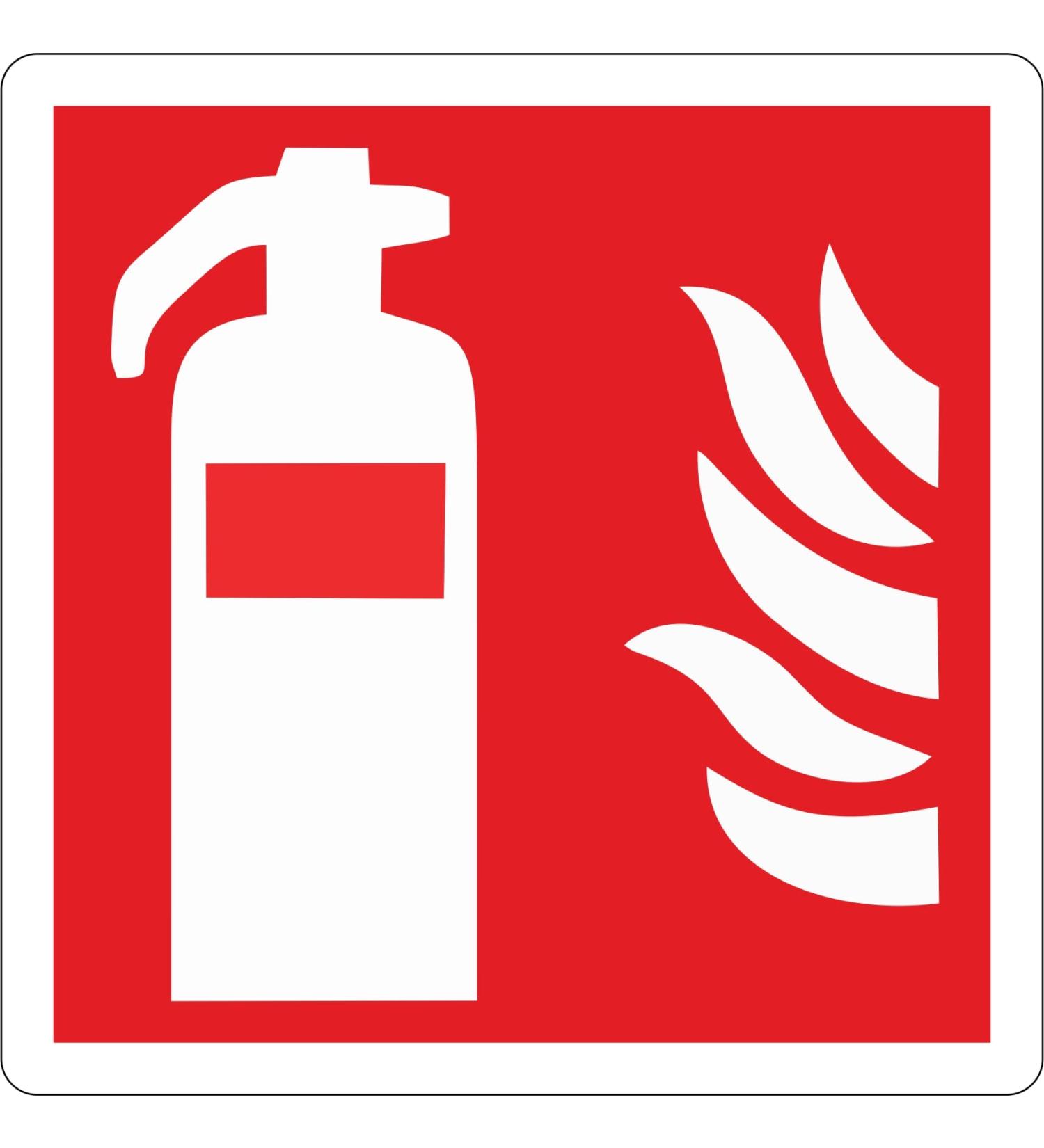 Pubblimania Durable Fire Extinguisher PVC Adhesive - Indoor & Outdoor Use (14.5 x 14.5 cm) | Shop Now! - Buy Online on GoSupps.com