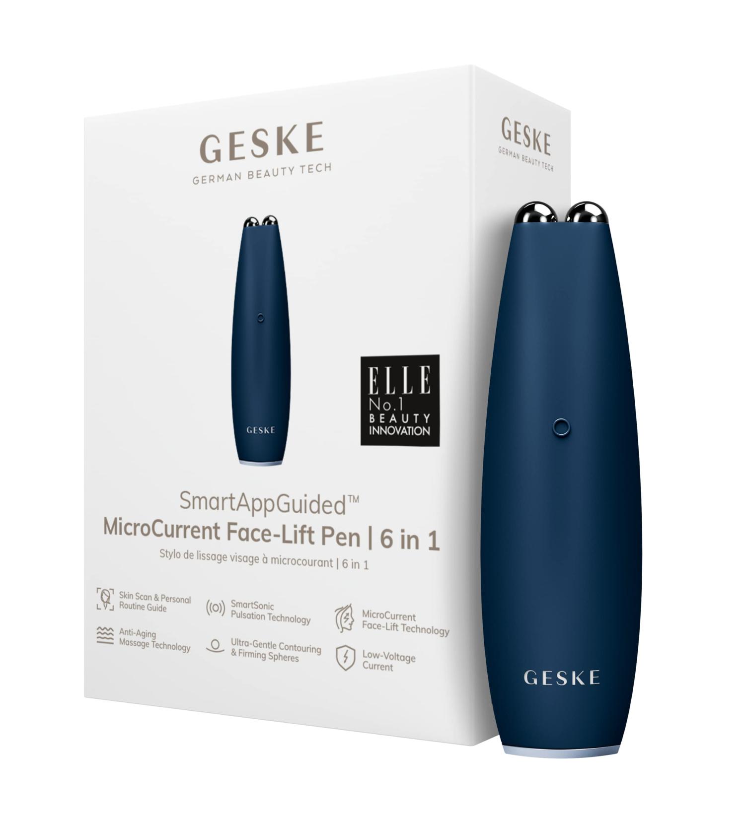 Geske SmartApappGuided Microcurrent Face-Lift Pen | 6-in-1 Anti-Aging Skincare Tool | Youthful Wrinkle-Free Skin | International Shipping Available - Buy Online on GoSupps.com