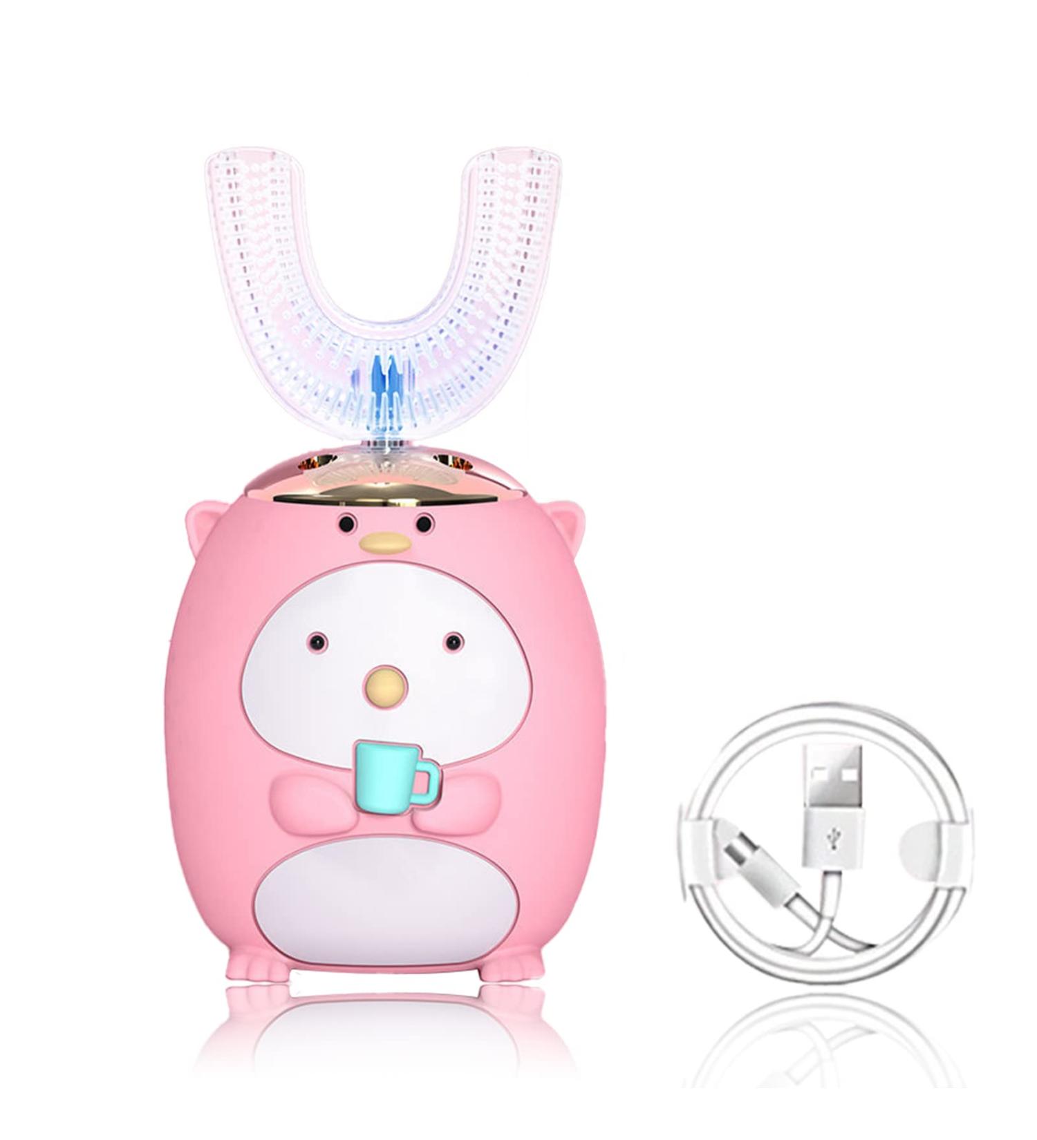 Best Electric Toothbrush for Kids (Ages 2-14) - Intelligent 60-Seconds Automatic Cleaning Gentle Sound Mode & Comfortable Toothbrush Head in Pink - Buy Online on GoSupps.com