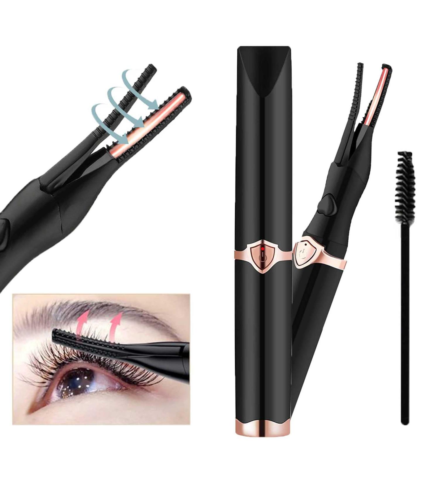 Shop Heated Eyelash Curlers - Rechargeable 2-in-1 Clip-Type & Comb Curler 3 Temperature Modes - Perfect for International Shipping - Buy Online on GoSupps.com