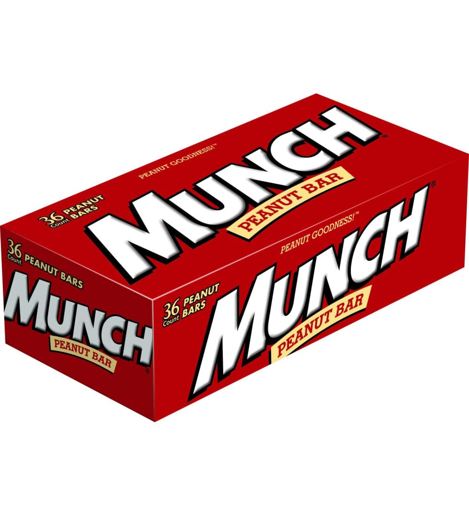 MUNCH Peanut Bar Singles Size 1.42-Ounce Bar 36-Count Box