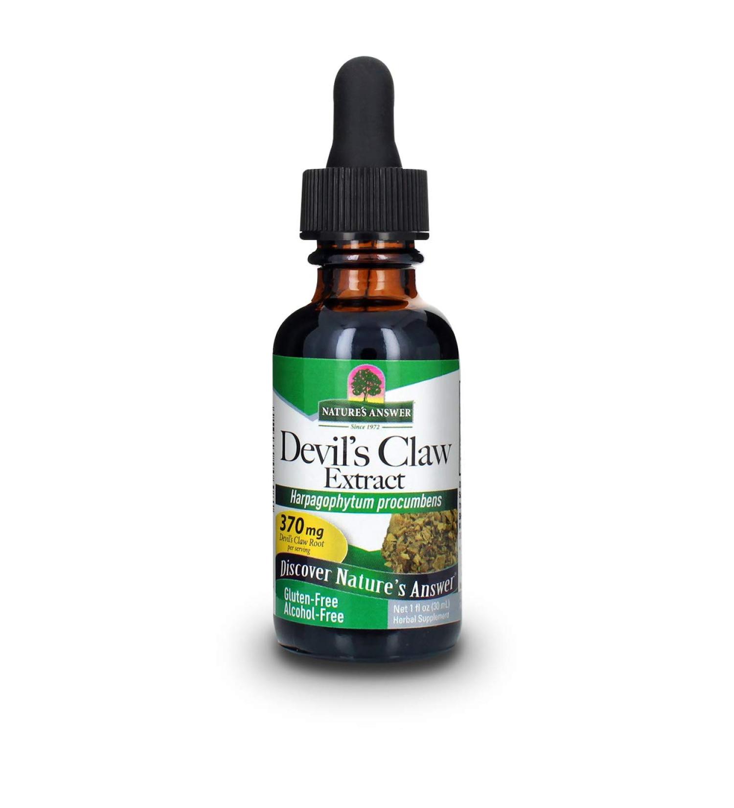 Nature's Answer Devil's Claw Extract - Alcohol-Free 370 mg, 1 fl oz | Natural Pain Relief - Buy Online on GoSupps.com