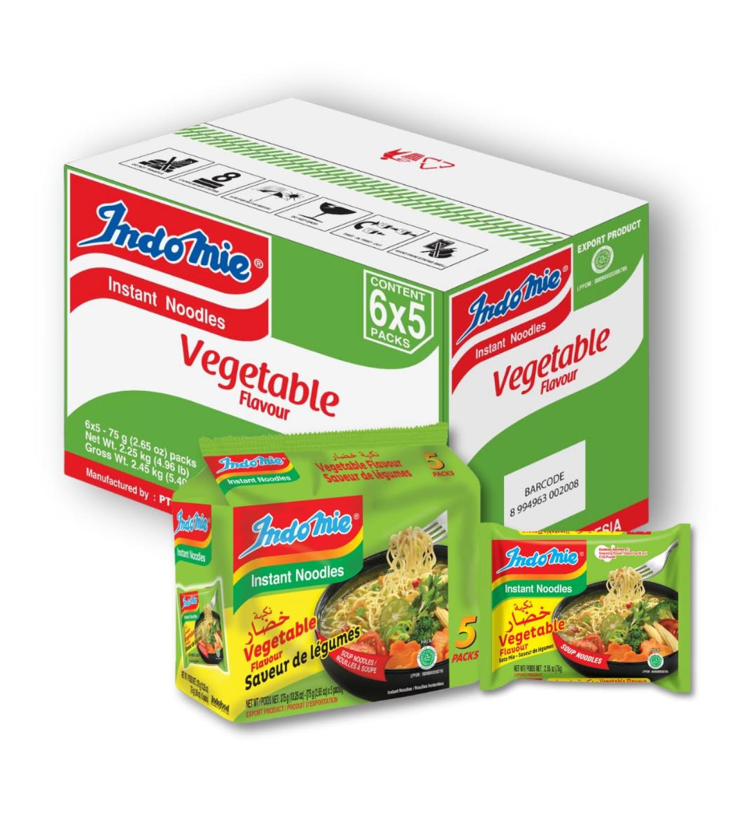 Indomie Instant Noodles Vegetable Flavour 75g - Buy Online on GoSupps.com