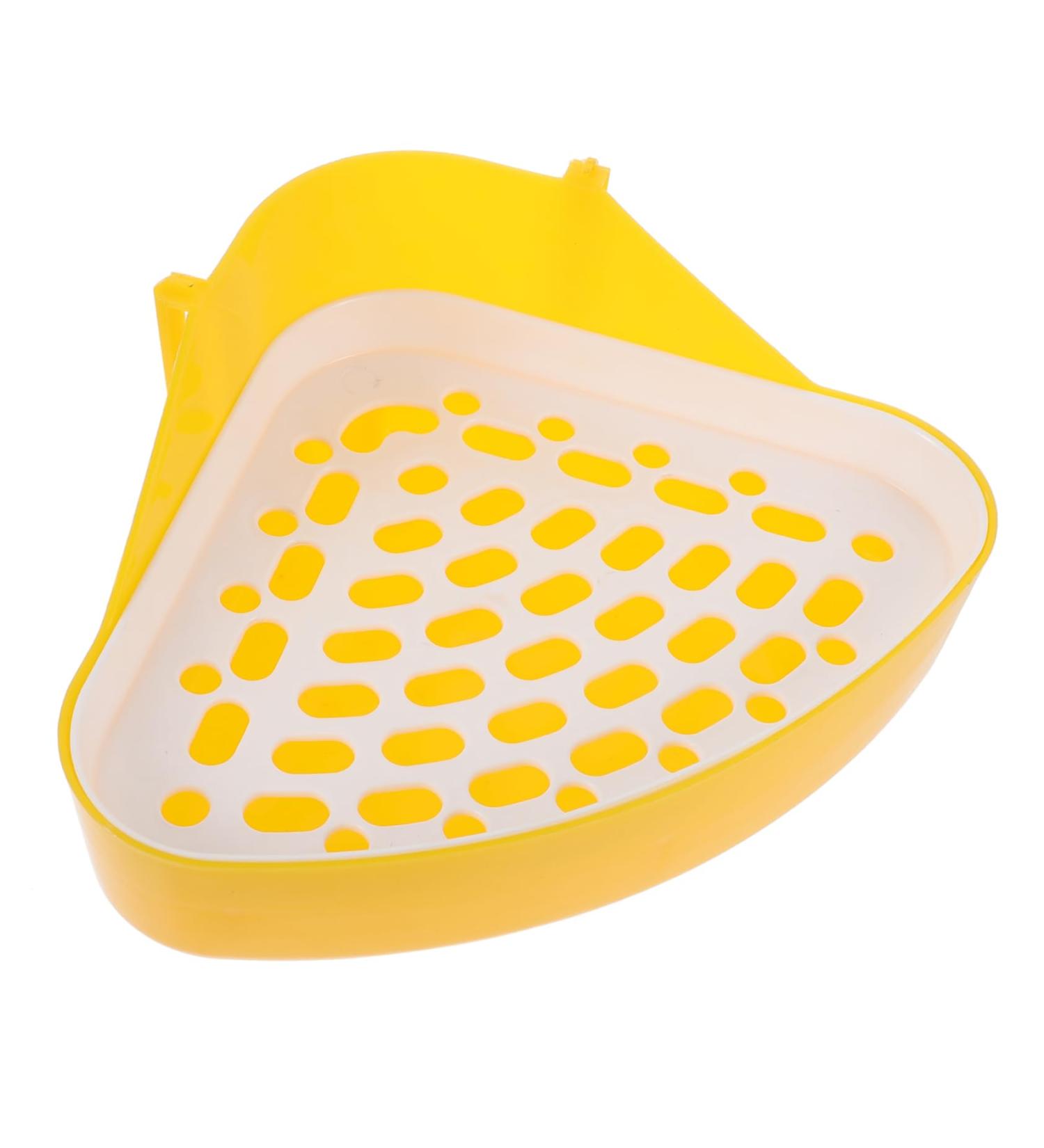 BELLIFFY Box Pet Potty Urinal Guinea Pig Bedding Rabbit Pet Pan Toilet Pet Litter Tray Bunny Toilet Abs White 24.5X18.5cm White - Buy Online on GoSupps.com