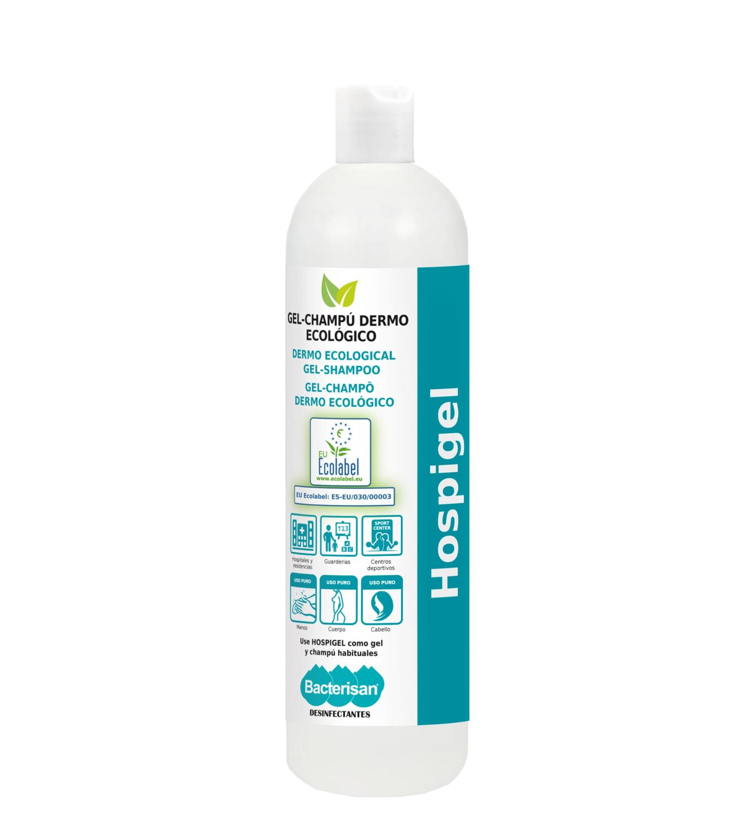 BACTERISAN BACTERISAN Bacterisan Hospigel 1L: Dermo-ecological protective shampoo gel: Creamy and foaming shampoo for daily use: Ecolabel product