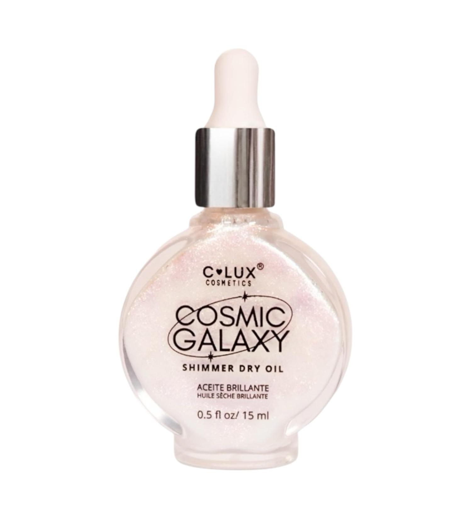 Cosmic Galaxy Shimmer Dry Oil - Shooting Star | Illuminating Body Oil for Radiant Glow | Lightweight Hydrating Non-Greasy | Perfect for Face Neck & Body | Vegan & Cruelty-Free | 0.5 fl oz (15 ml)