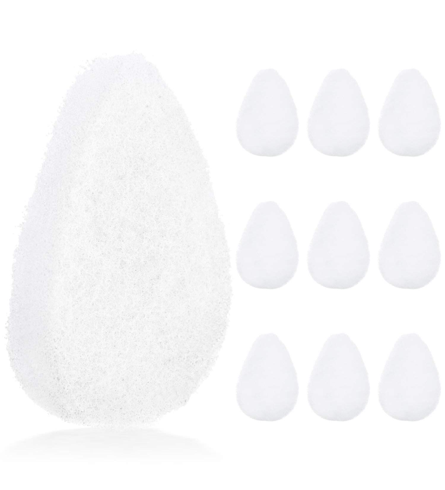 10 Pack Facial Sponge for Daily Cleansing and Exfoliating - Buff Puff Style Pads for Dead Skin Removal - Normal to Oily Skin - Made in USA - Buy Online on GoSupps.com