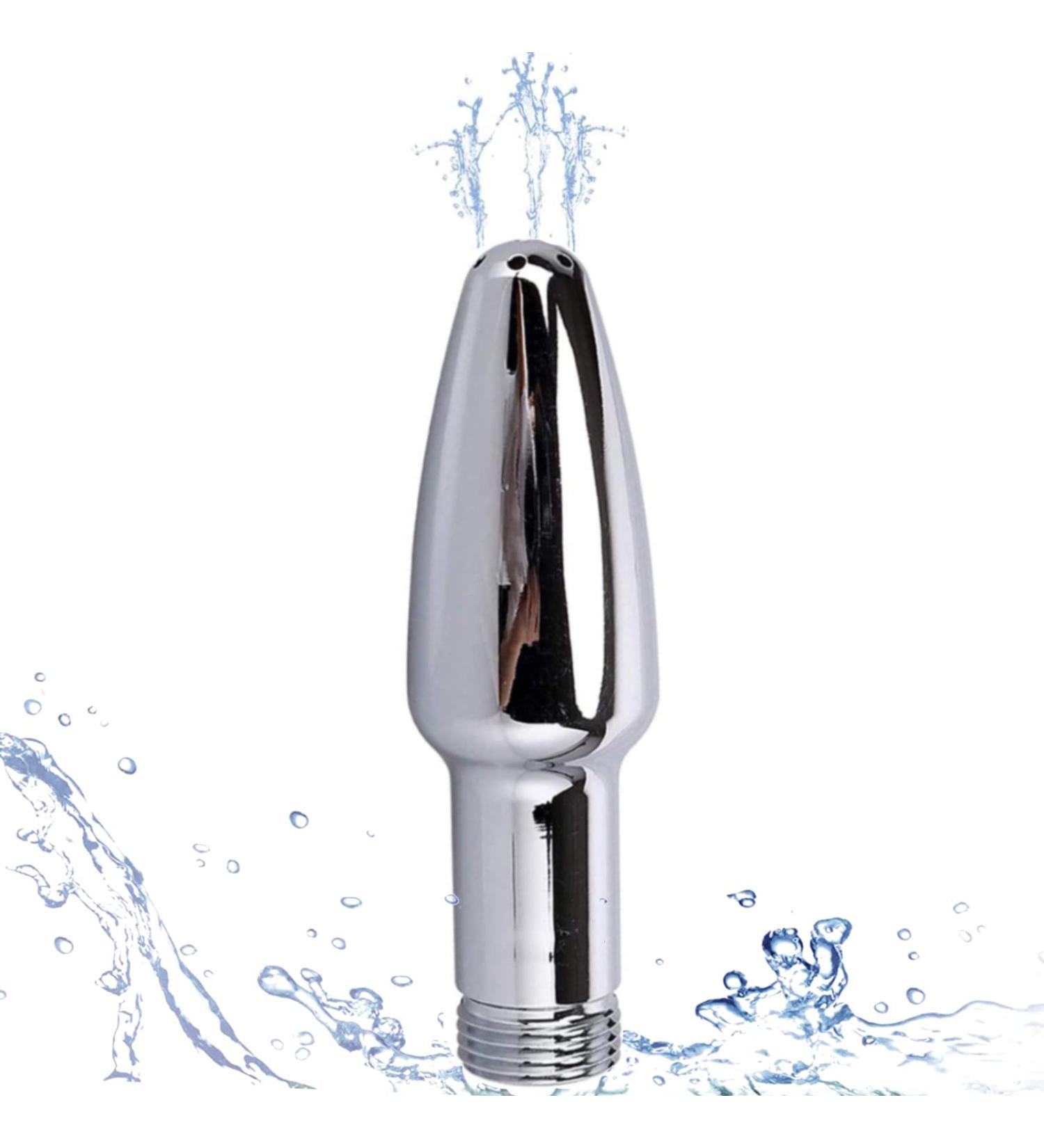 Clean Shower Head Metal | Enema Shower Douche for Men & Women | Hygienic Douche Cleaner - Silver - Buy Online on GoSupps.com