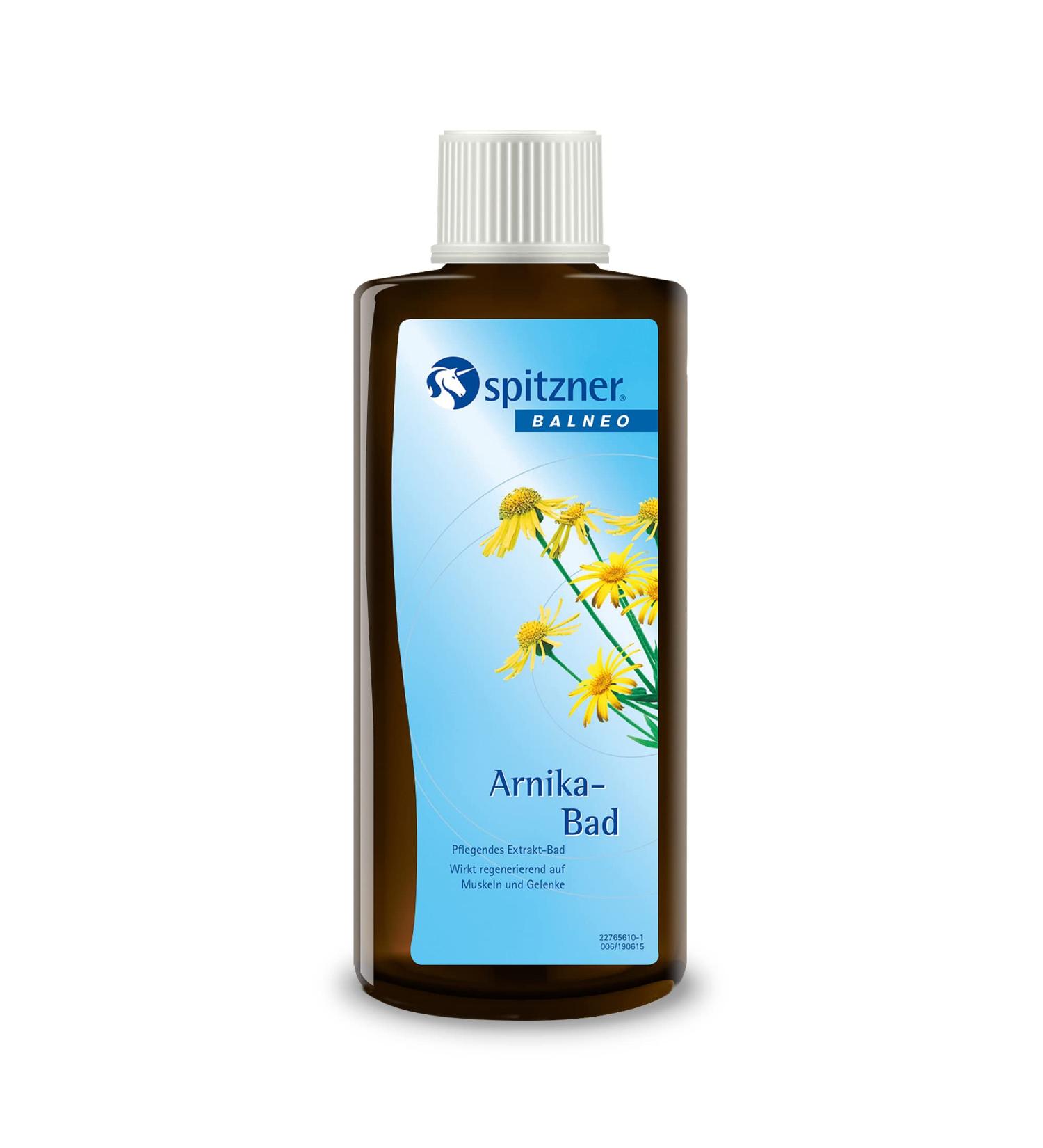 Spitzner Health Bath Arnica 190 ml - Soothing & Regenerating Bath Additive with Arnica Extract for Wellness - Buy Online on GoSupps.com