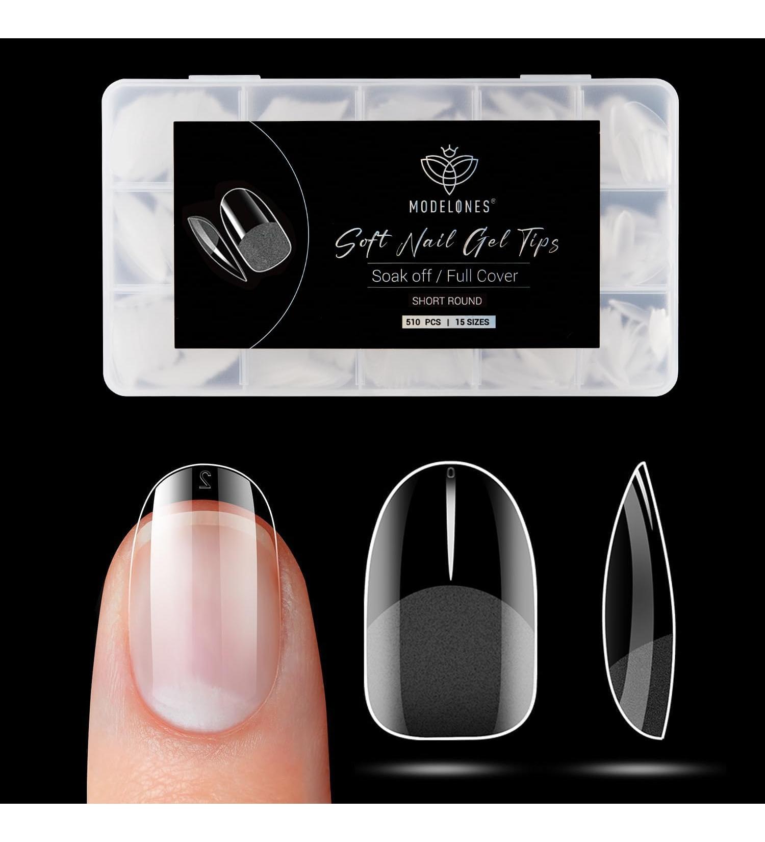  Modelones Modelones 510-Piece False Nail Pack 15 Short Round Sizes XS for Gel Nails - Buy Online on GoSupps.com