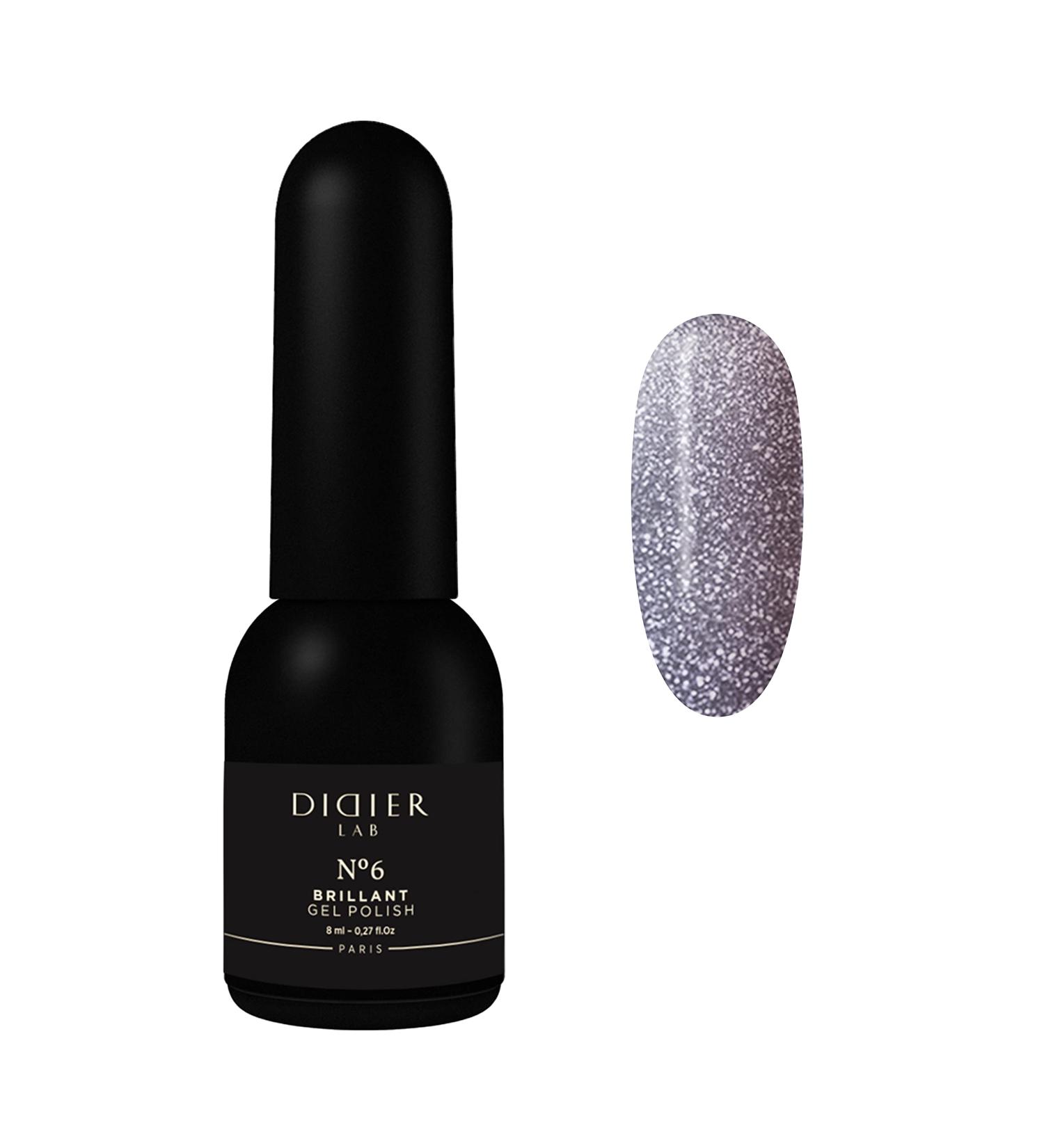 Didier Lab - Premium UV Gel Nail Polish - Brillant No. 06 - Gel Nail Varnish - Nail Art - Long-Lasting High Gloss Wear - Silver Gel Nail Polish - Gel Nails - Glitter Gel Nail Polish - Rich Pigment - Buy Online on GoSupps.com