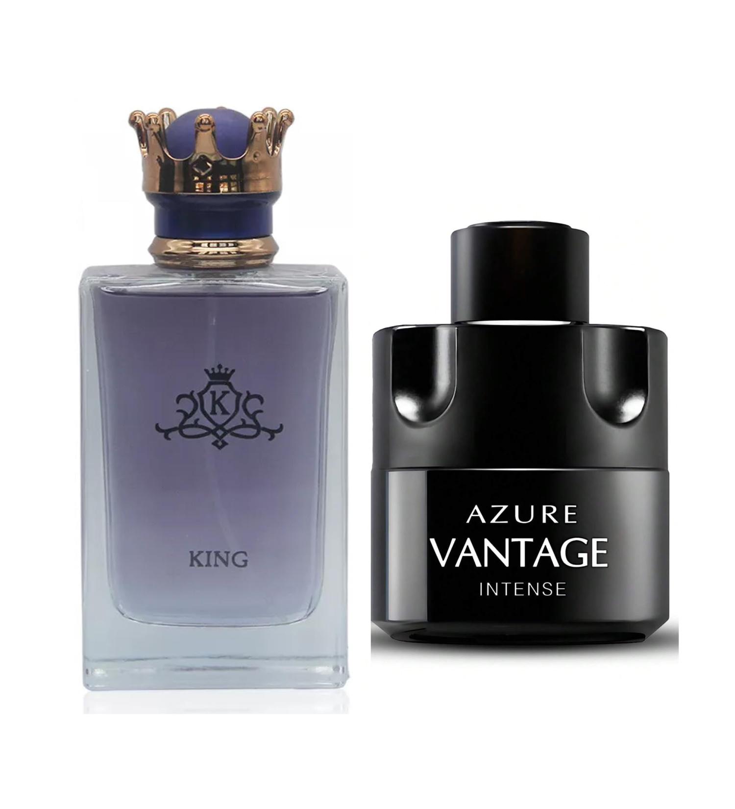 King&Azure Vantage Intense Men Cologne Set Eau De Parfum Spray For Men Fruity Notes Enriched By A Strong Woody Based Fragance Ideal for Day Wear - 3.4 Fl Oz - Buy Online on GoSupps.com