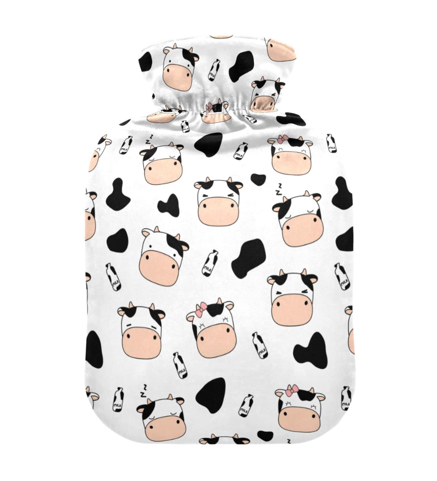 Cute Funny Cow Head Hot Water Bottle | 1L Heat Bottle for Pain Relief | Ideal Heating Pocket for Women - Buy Online on GoSupps.com