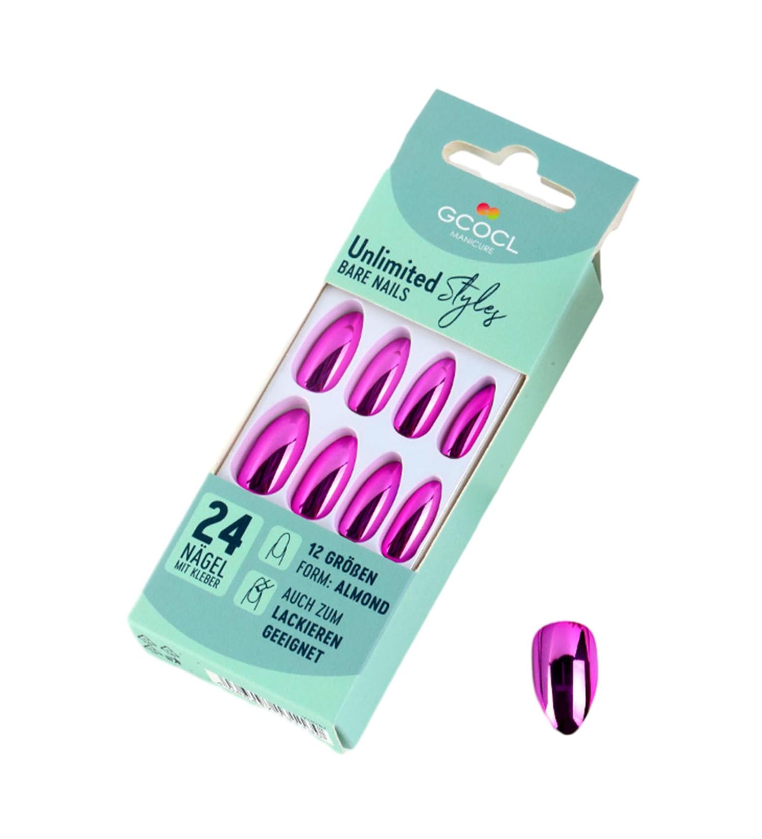FEIlei 24x Press on Nails Glossy False Nails Full Cover Fake Nail for Women and Girls - Buy Online on GoSupps.com
