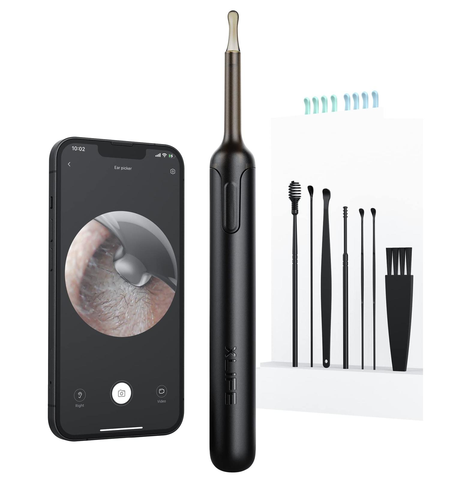 Ear Wax Removal Kit with 1080P Ear Camera & 6 LED Lights - Safe Non-detachable Ear Pick Tool Set - Buy Online on GoSupps.com