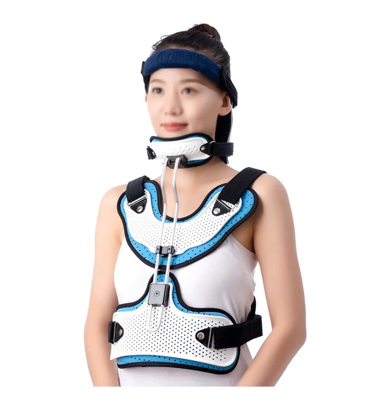Adjustable Neck Breast Orthosis | Cervical Vortex Rehabilitation Support | Neck Traction Device for Adults - Buy Online on GoSupps.com