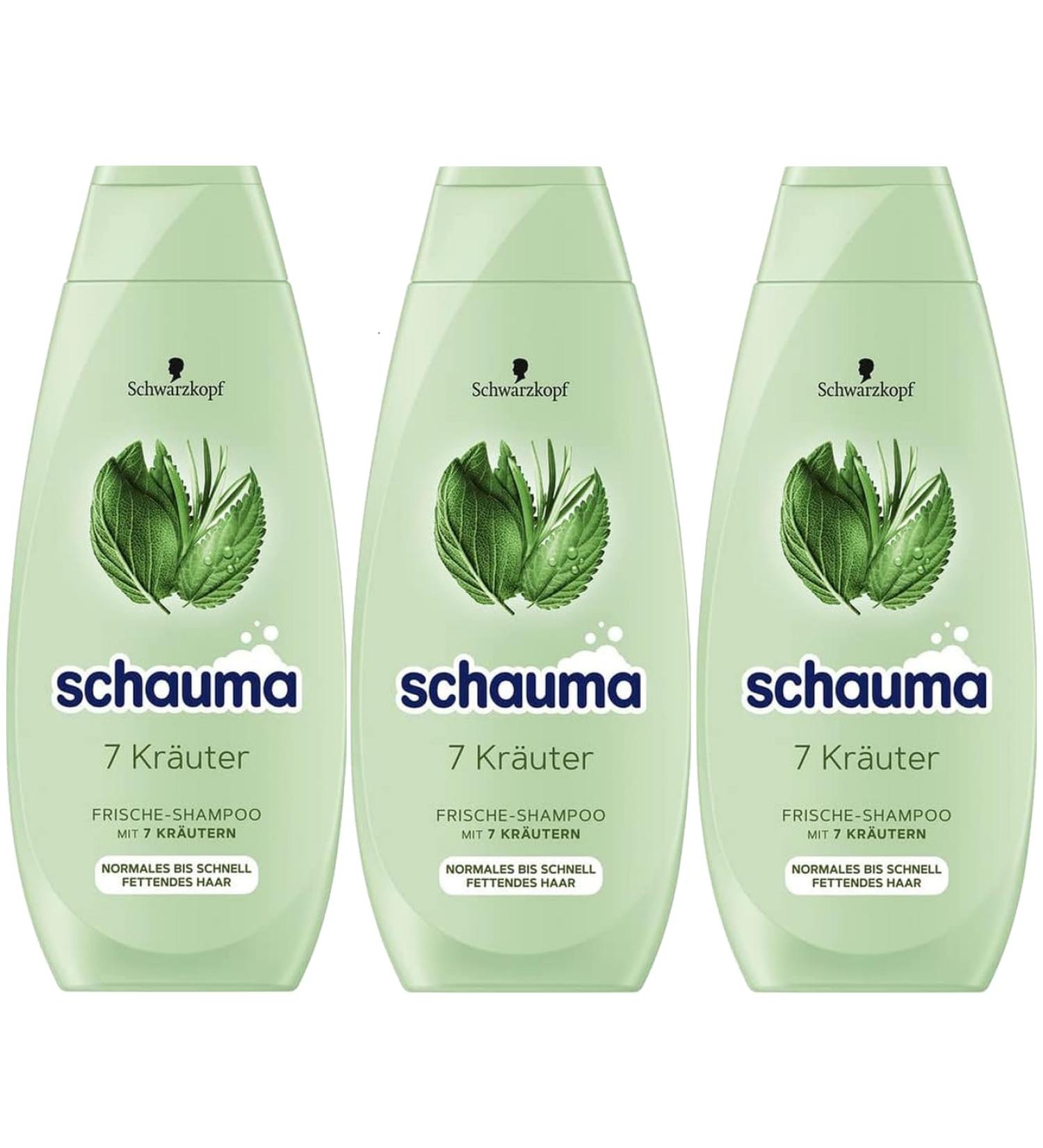  Schauma Schauma Schwarzkopf 7 Herbs Shampoo (3 x 400 ml) - Shampoo for normal to oily hair - Buy Online on GoSupps.com