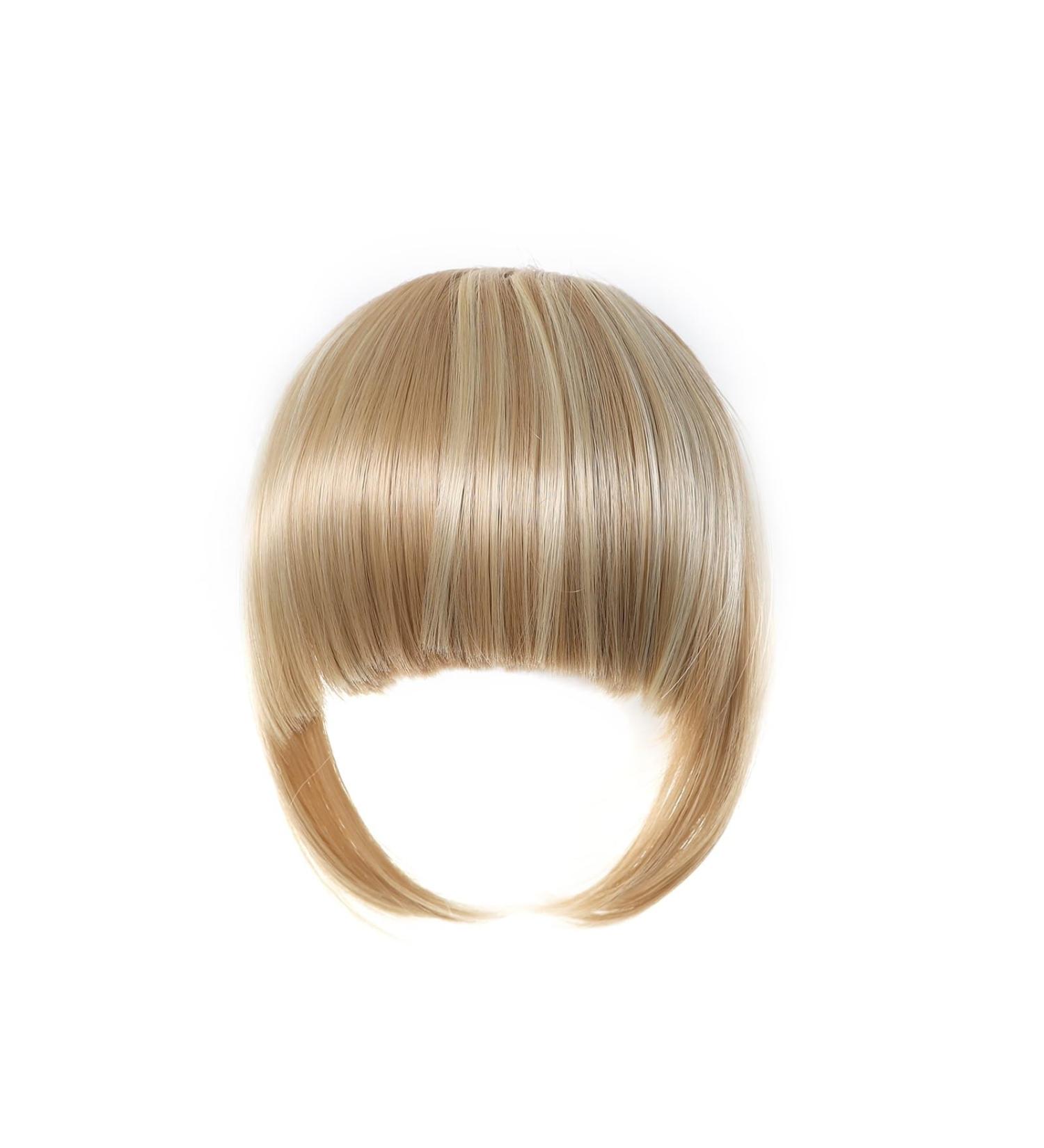Bangs Hair Clip Synthetic Bang Hair Fringe Clip in Bangs Fake Blunt Brown Hair Bangs Hair Extension Heat Resistant Hairpieces for Women Bangs Clip in Hair(Color:NLH1007-7) - Buy Online on GoSupps.com
