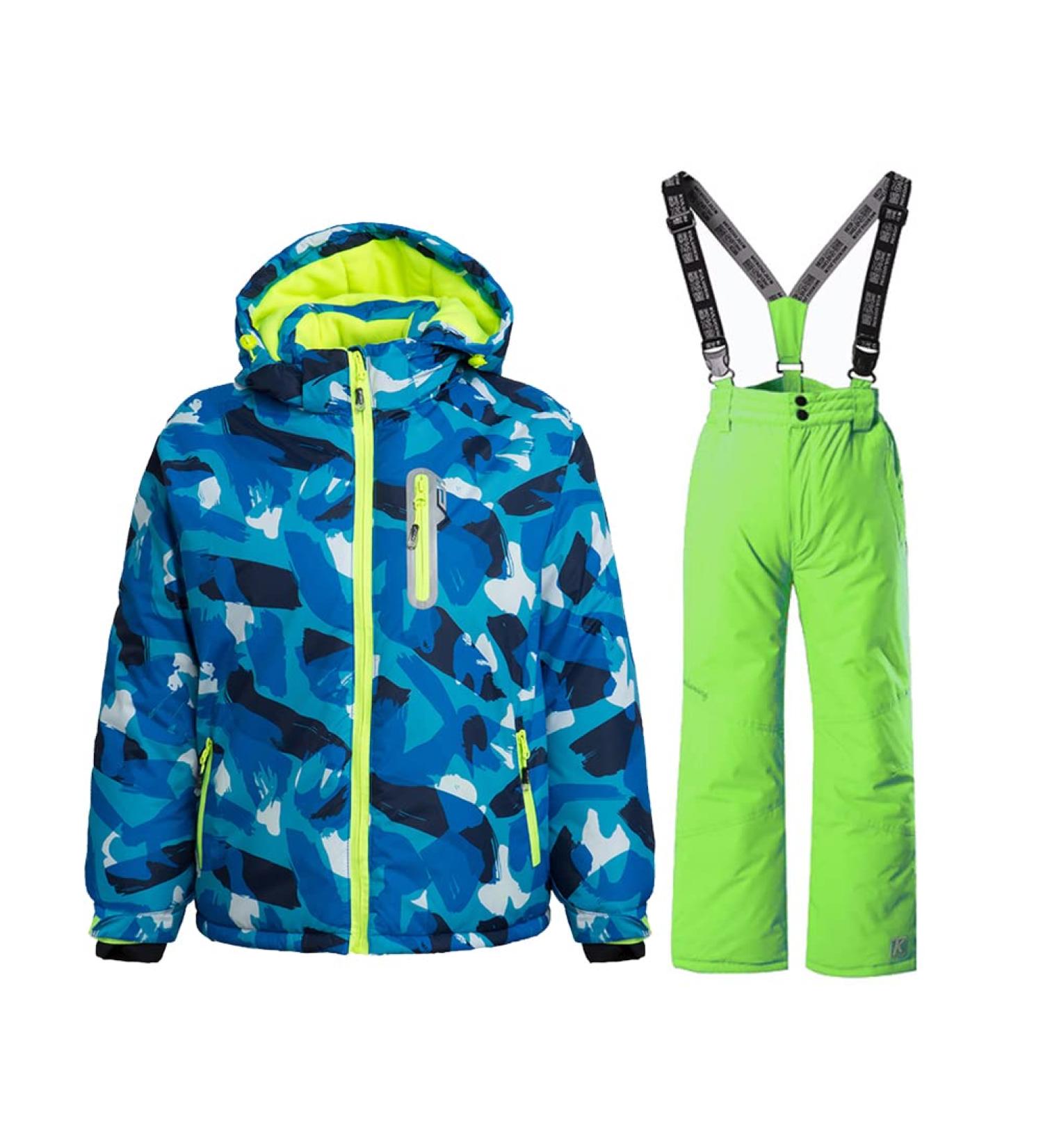HOTIAN Boys Ski Jacket and Pants Set - Windproof & Waterproof Kids Snow Suit - Winter Coats Ski Suit Style23 14 - Buy Online on GoSupps.com