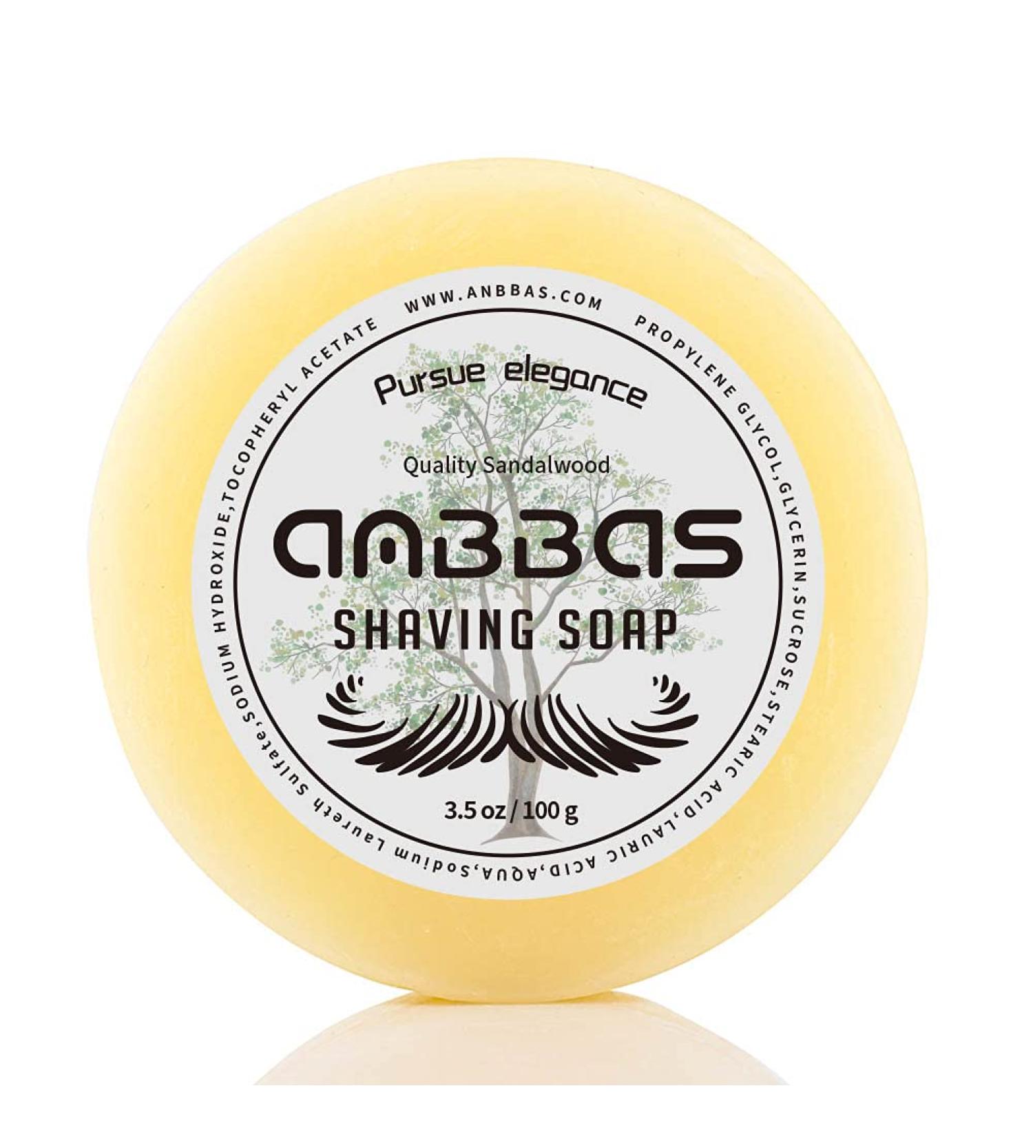 Anbbas Quality Sandalwood Shaving Soap Refill 3.5OZ for Barber Traditional Wet Shave Latheing - Buy Online on GoSupps.com