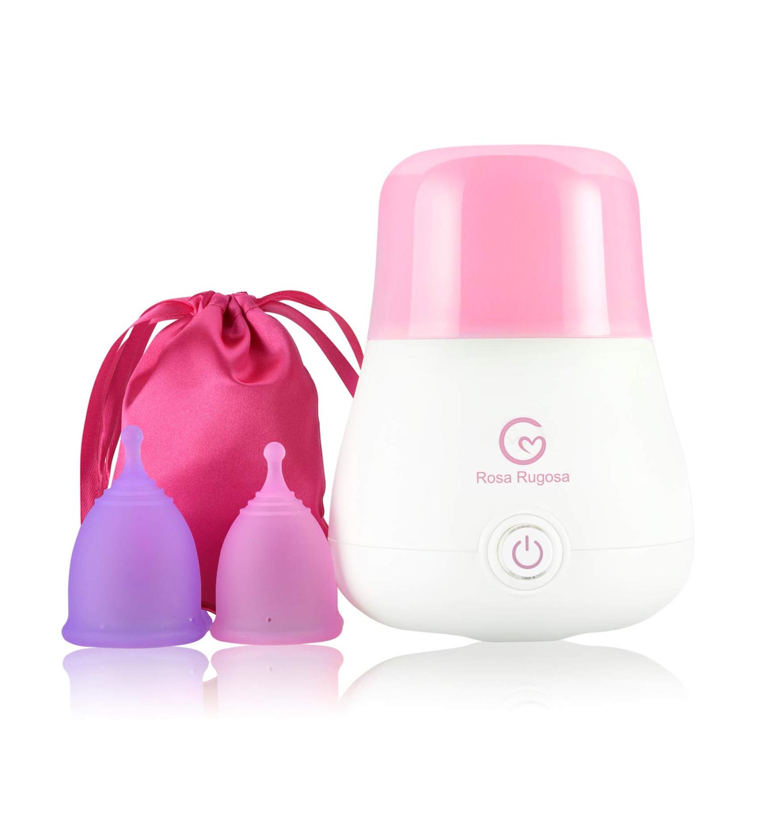 ROSA RUGOSA Menstrual Cup + Steamer Bundle - The Ultimate Feminine Hygiene Solution for Leak-Free Periods - 99.9% Protection - Buy Online on GoSupps.com