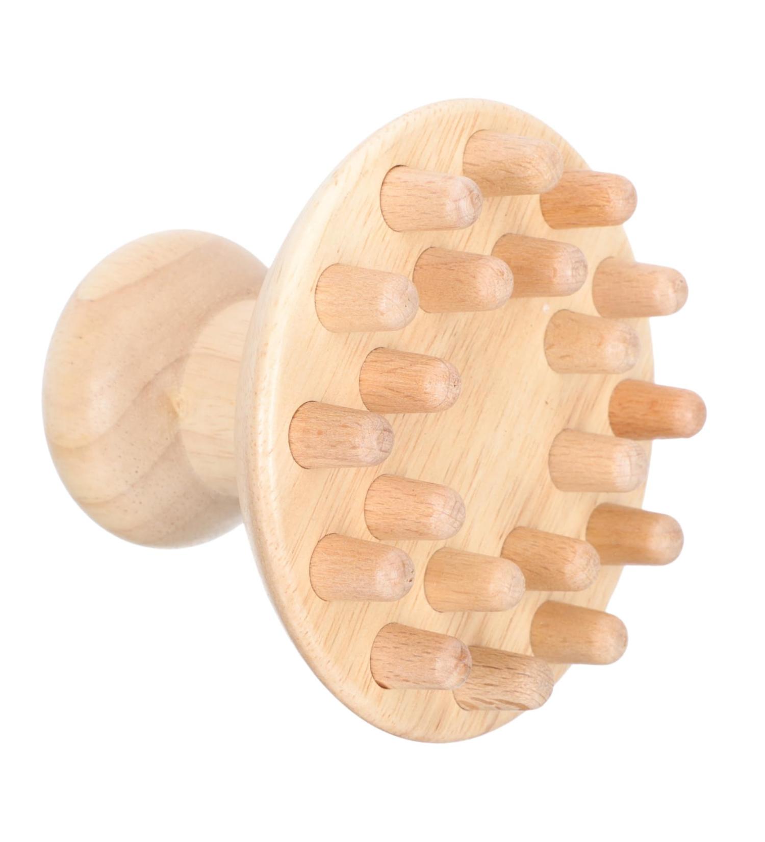 Buy BUIFULSIC Wooden Massage Comb - Scalp & Hair Massager for Relaxation - Ergonomic Beech Design for All Ages - Buy Online on GoSupps.com
