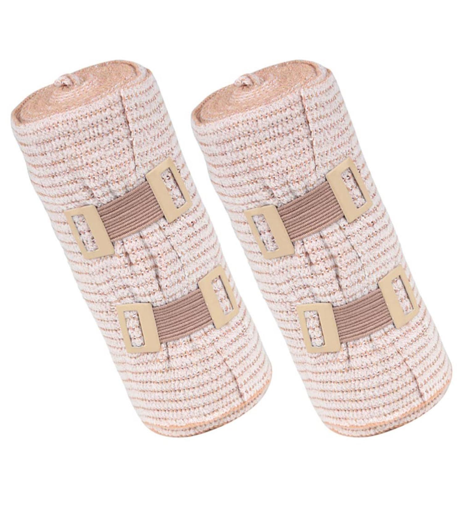 FOMIYES Striped Elastic Head Wraps & Athletic Tape - Pain Relief Knee Wraps Non-Stick 2 Rolls 10x4cm - Buy Online on GoSupps.com