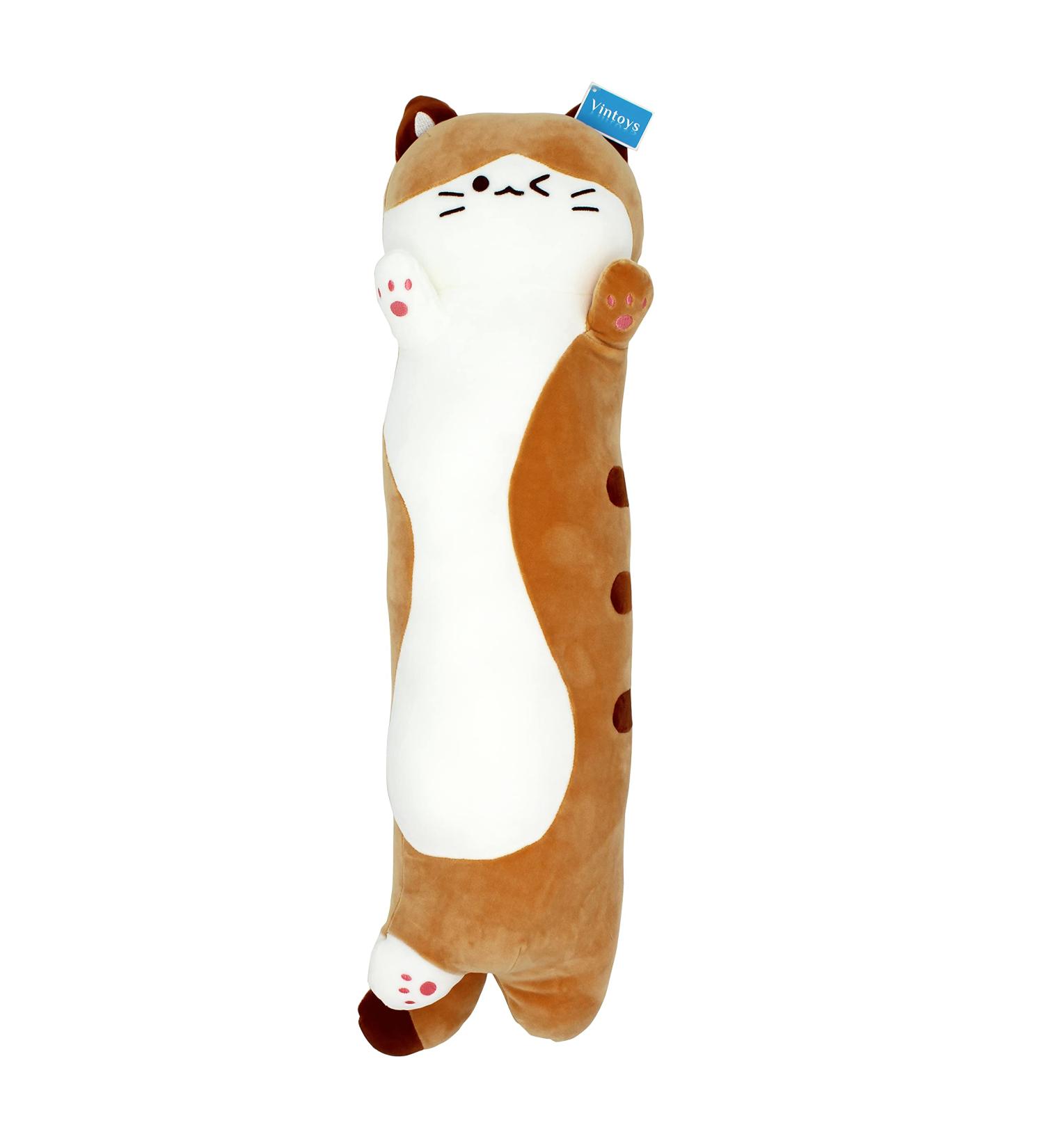 Vintoys Sleeping Cat Long Hugging Pillow 26 Brown Stuffed Animal Plush Toy - Buy Online on GoSupps.com